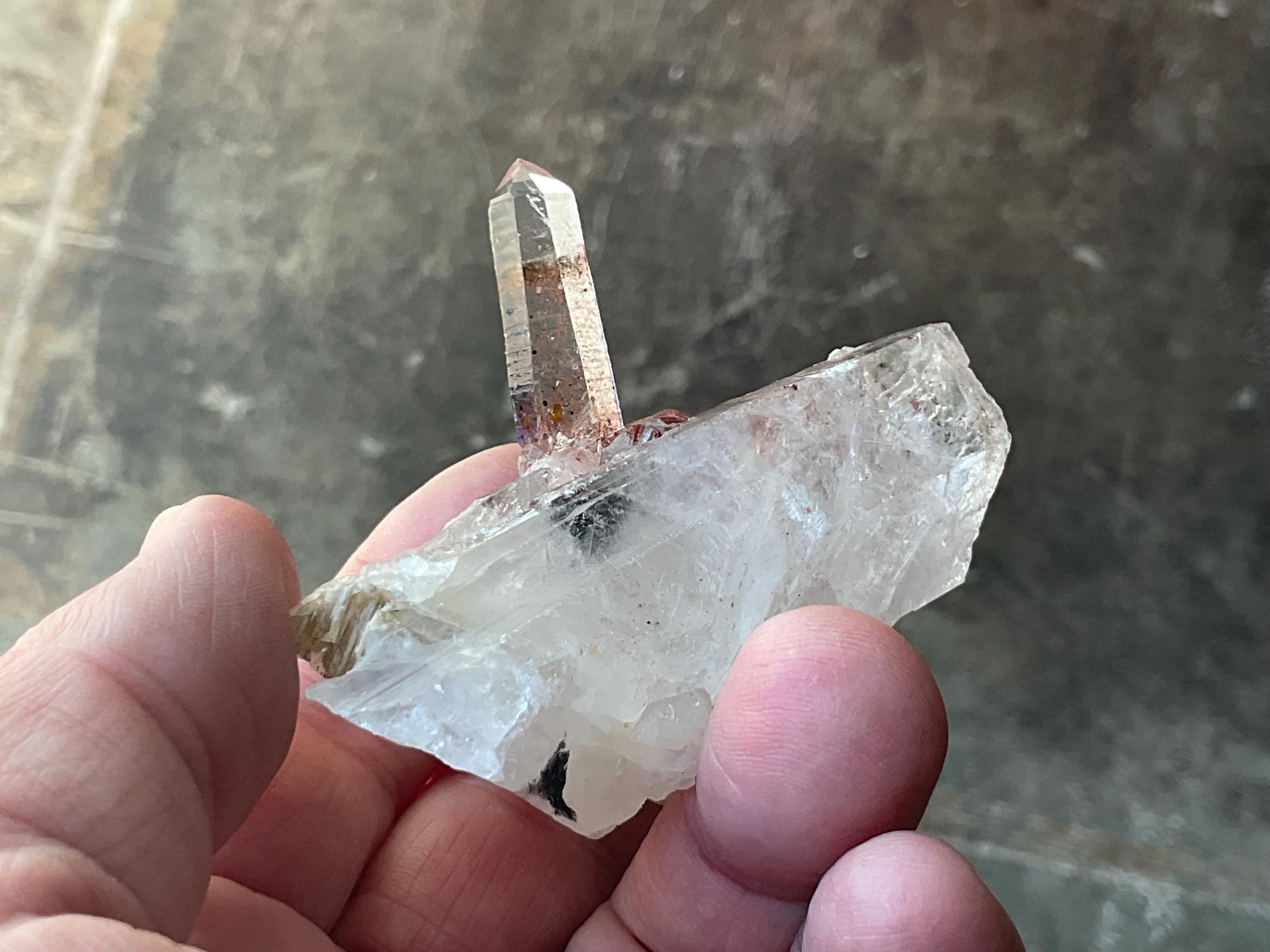 74g Specularite on Quartz Cluster 1A from Inner Mongolia