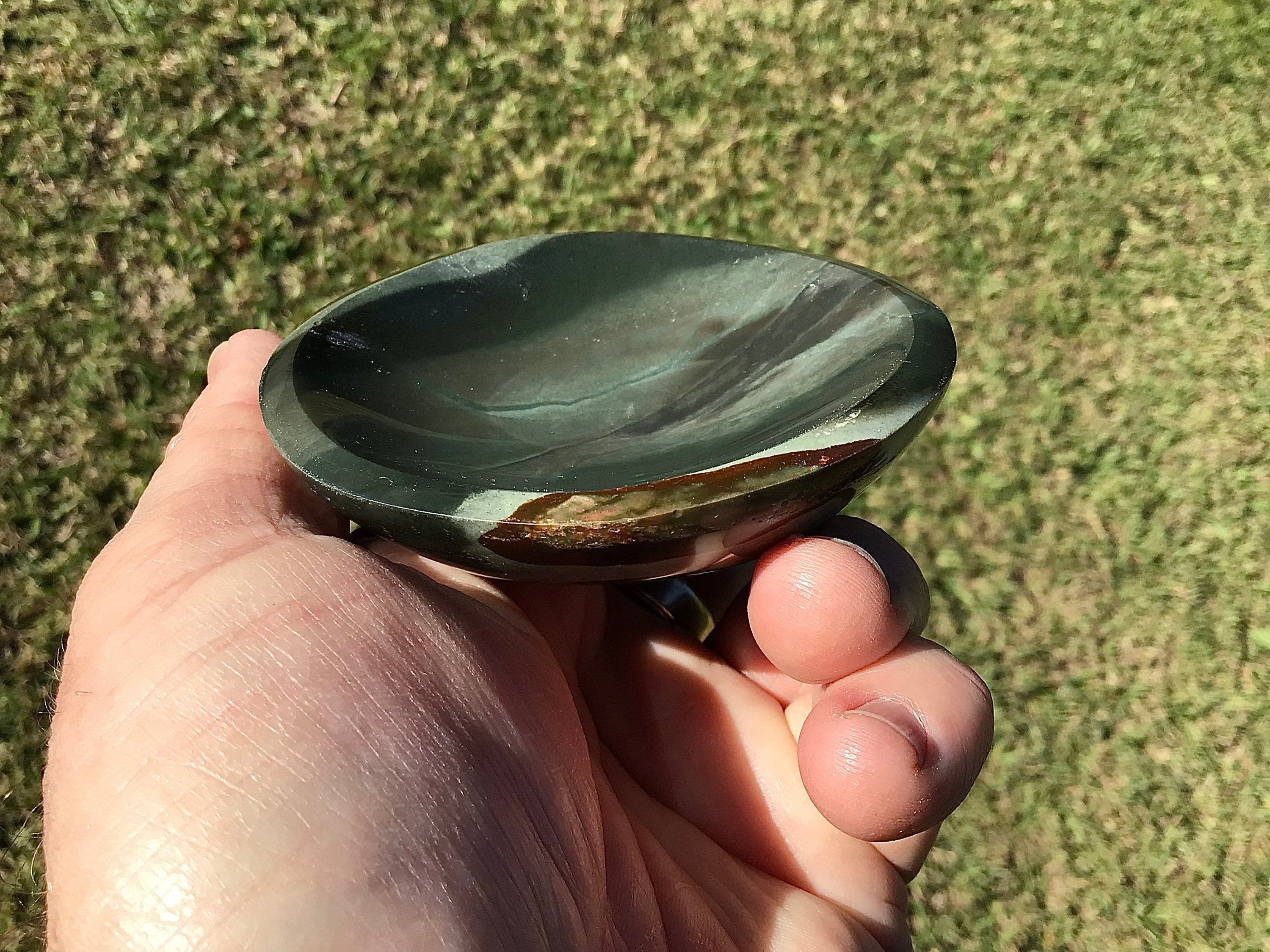 153g Polychrome Jasper Round Trinket Bowl B