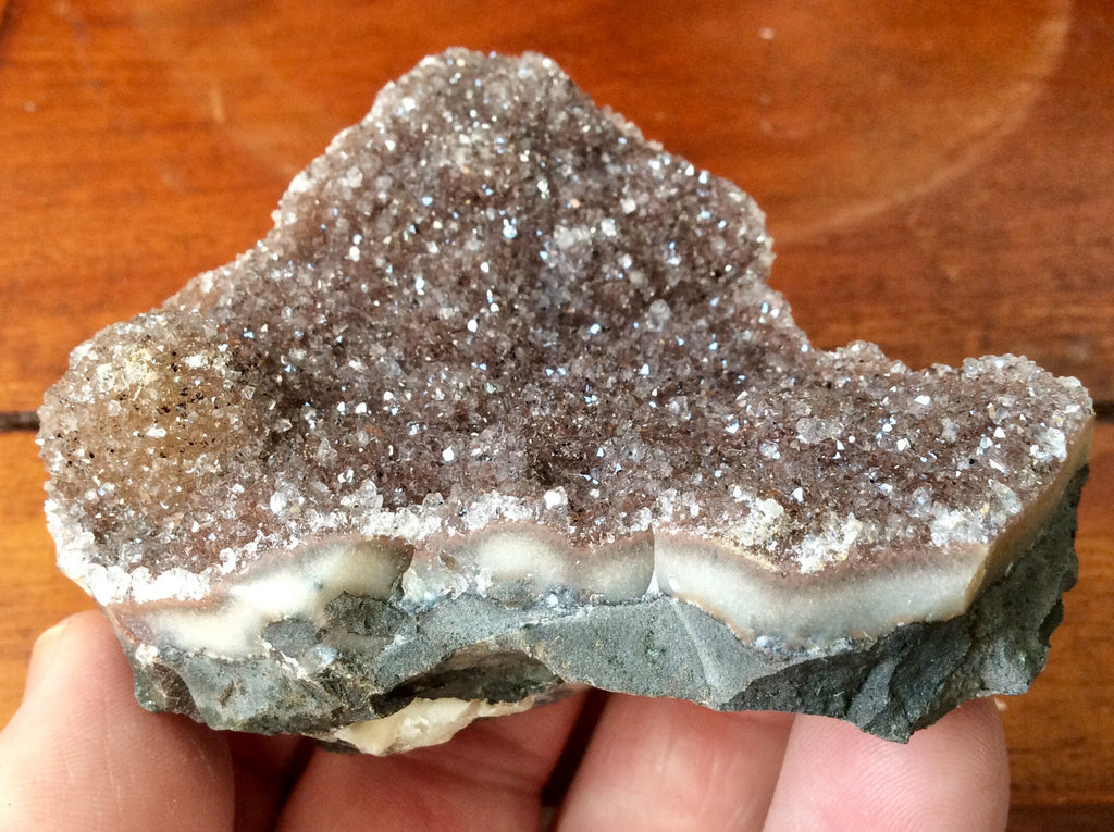 154g Light Brown Druzy Amethyst Geode Piece