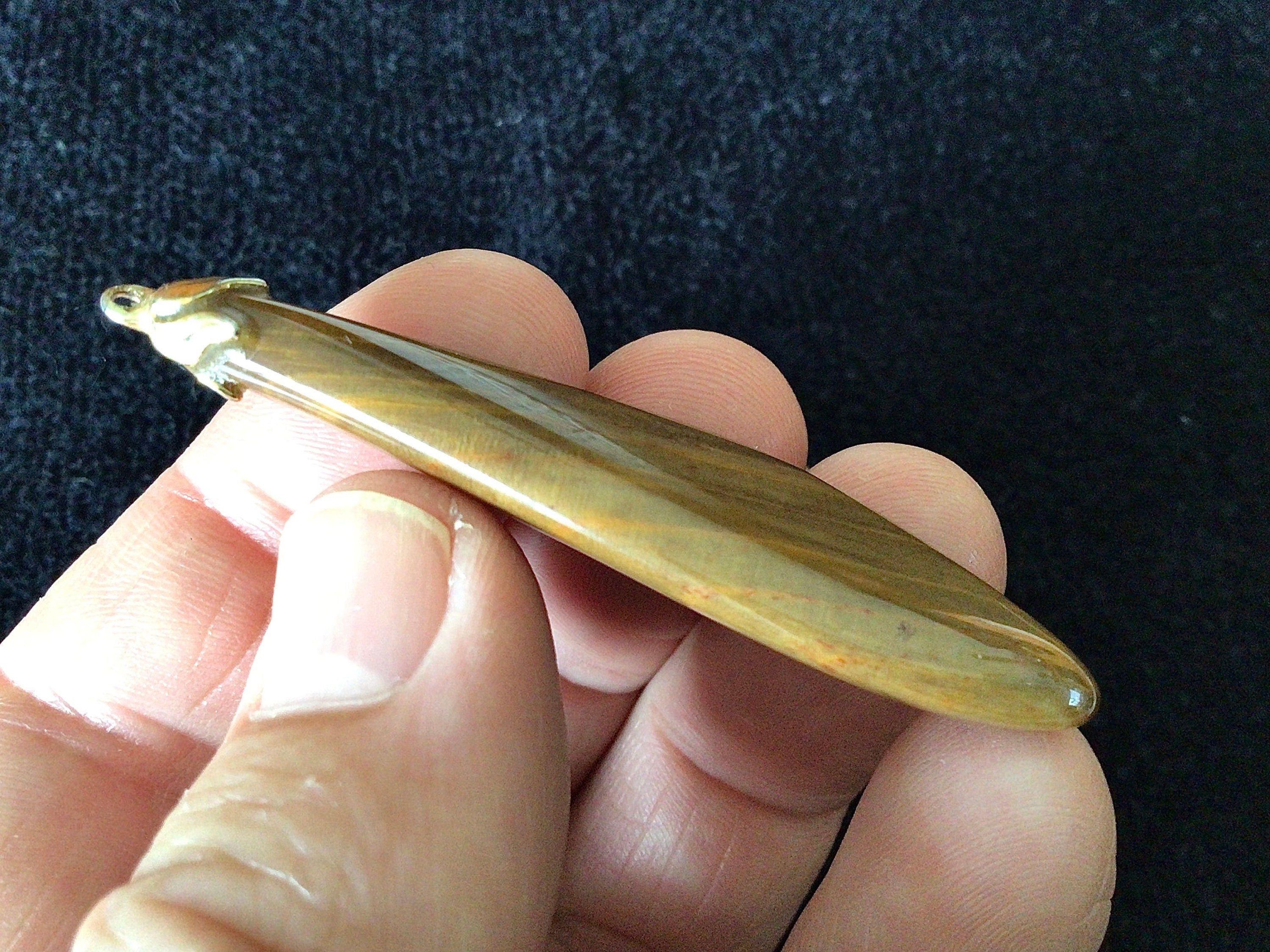 9g Petrified Wood Tumble Pendant 1B