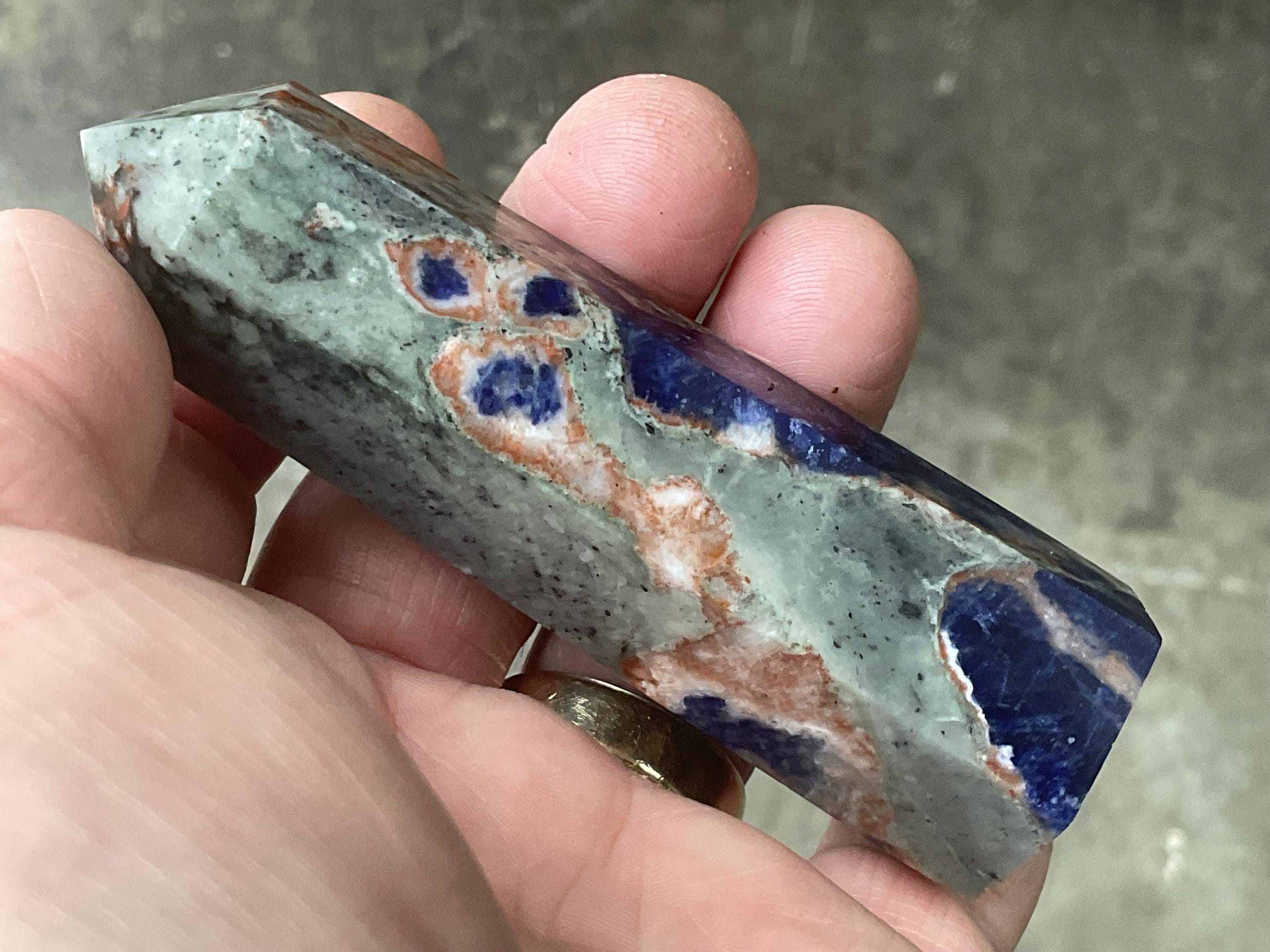 104g Sodalite with Sunstone Generator 4B