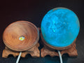 Hand Carved LED Sphere Stands
