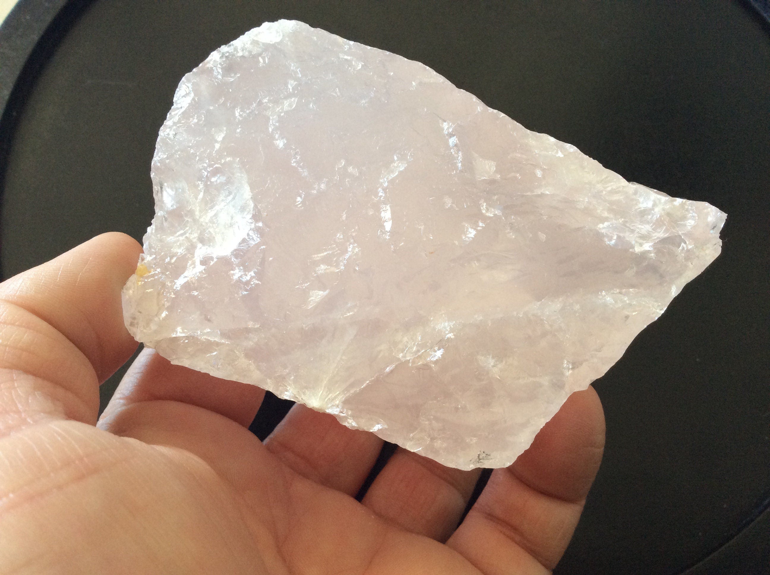 467g Gemmy Lavender/Lilac Rose Quartz Rough C