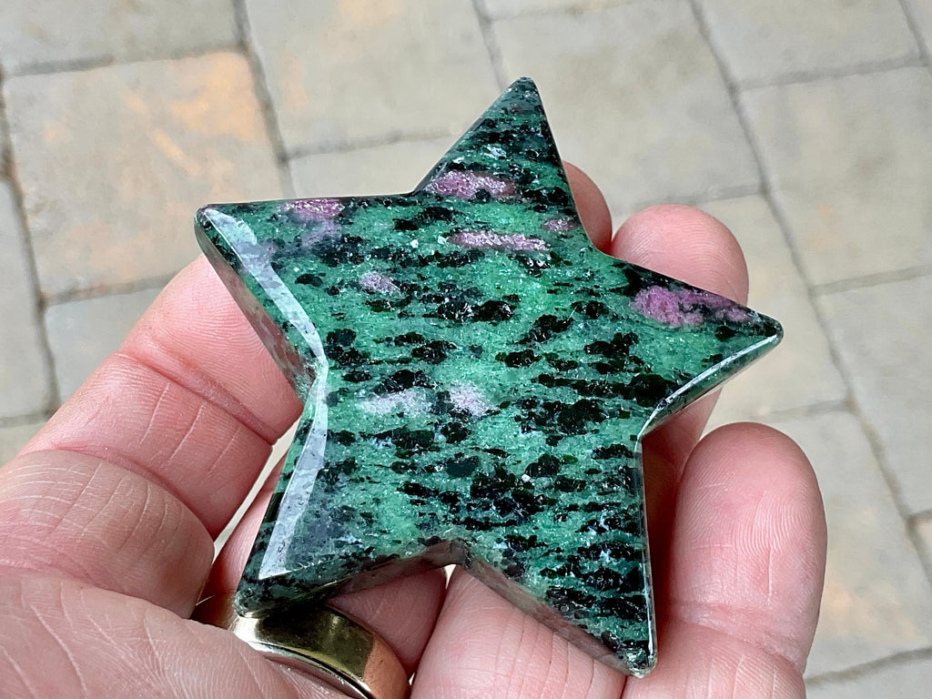 77g Ruby in Zoisite Polished Star 2C