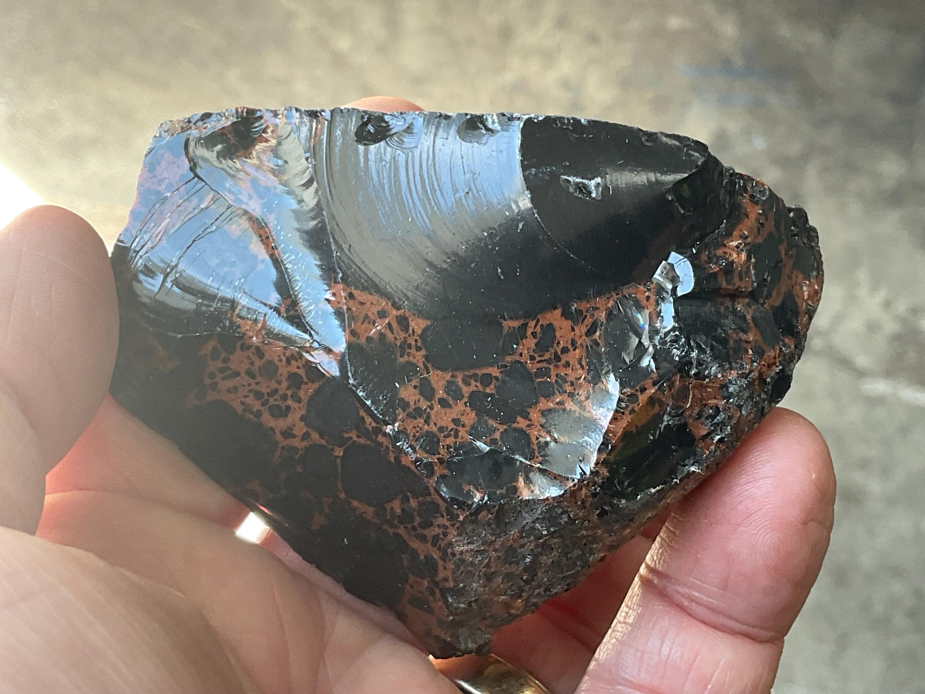 RESERVED FOR JULIA **148g Mahogany Obsidian Rough Chunk 3B