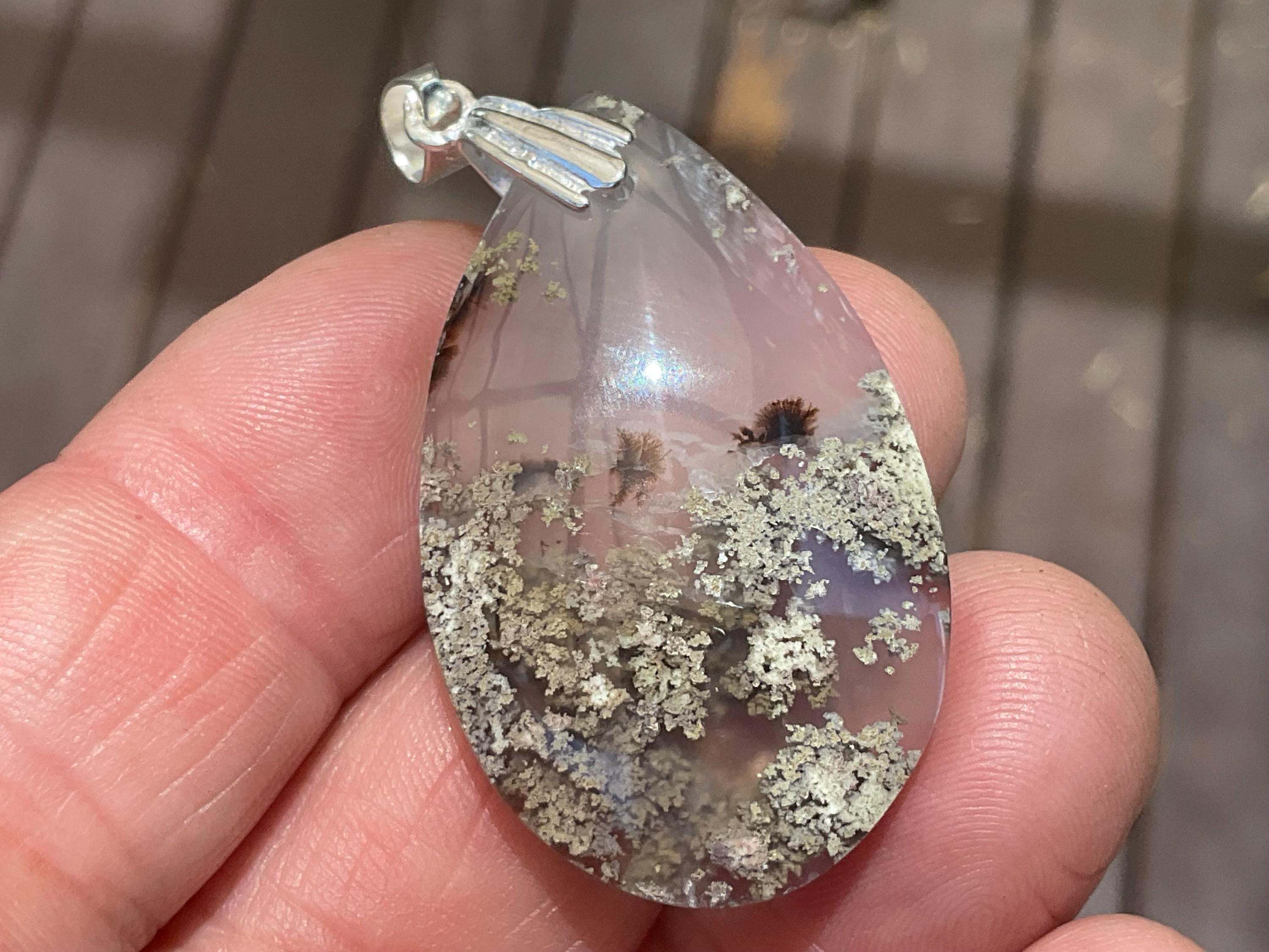10g Moss Agate Pendant 5A