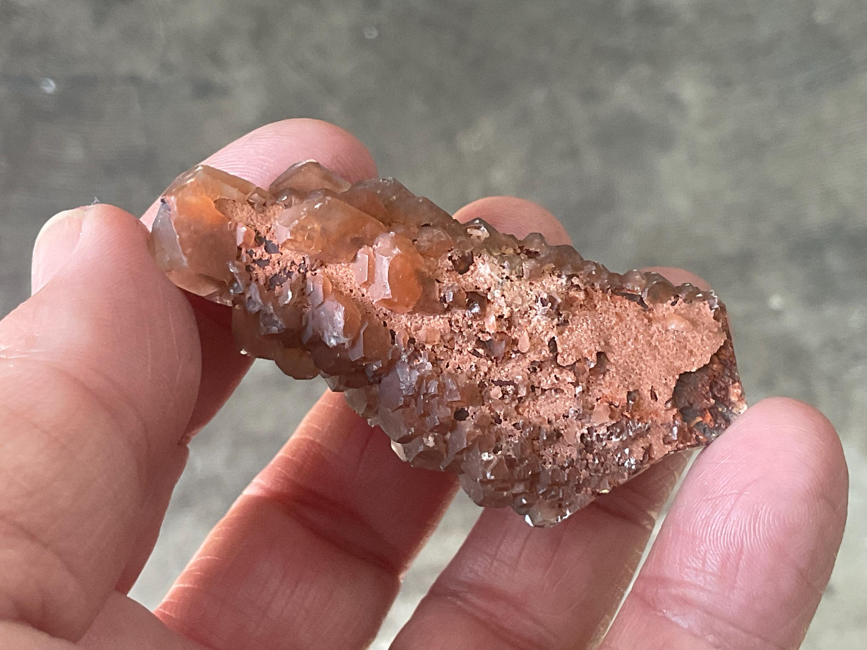 54g “Red Pagoda” Calcite Specimen 7A from Hubei, China