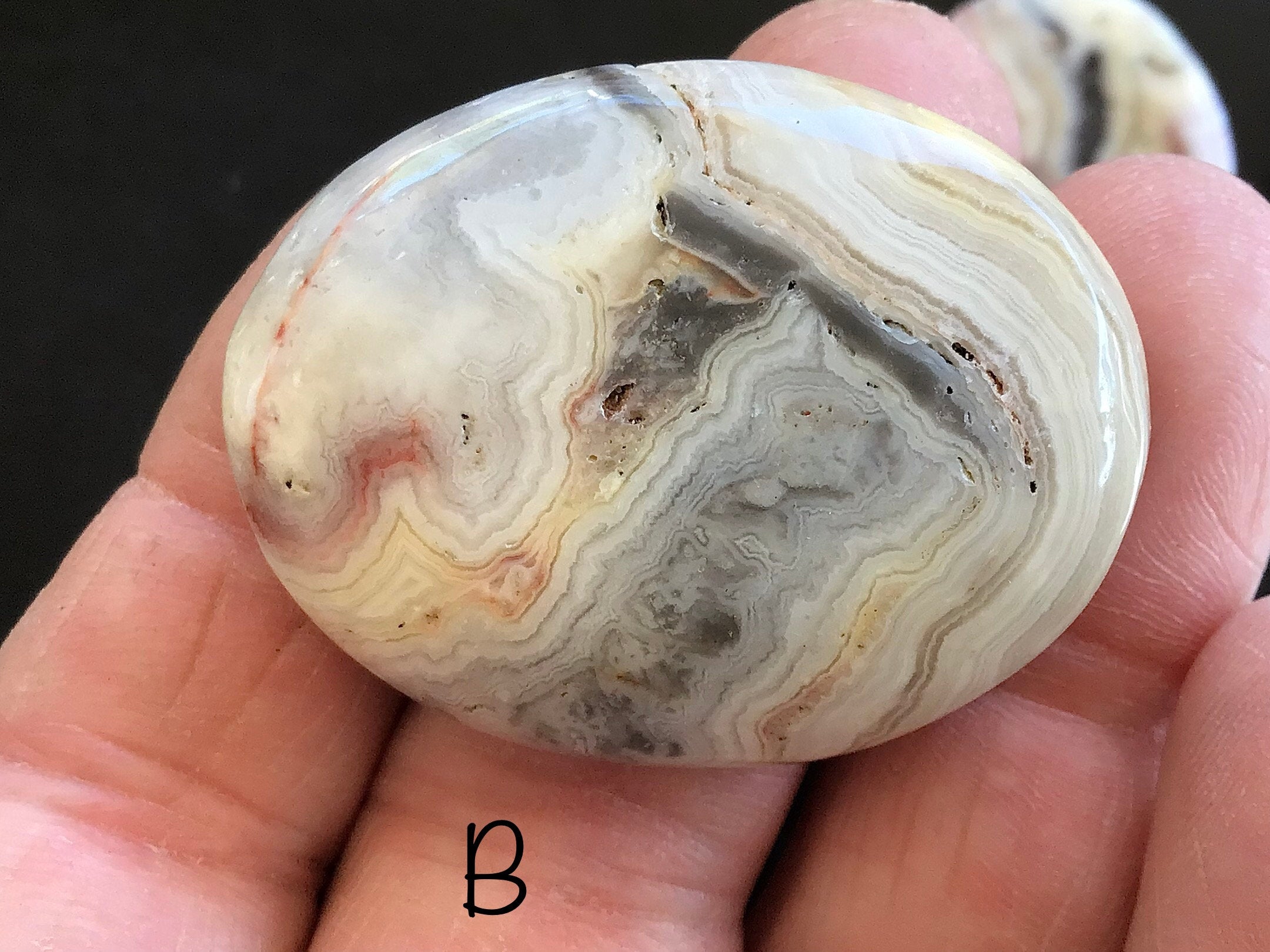 Crazy Lace Agate Thumb Stone/Worry Stone Group 1