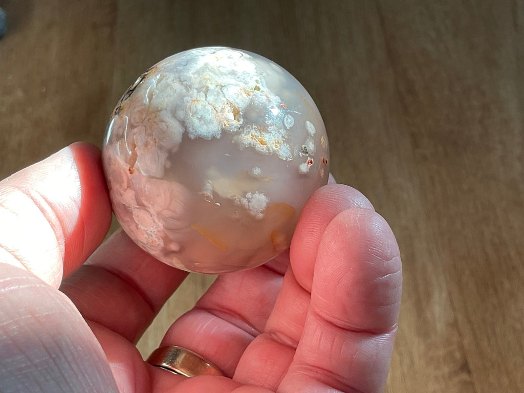 138g Flower Agate Sphere 2B
