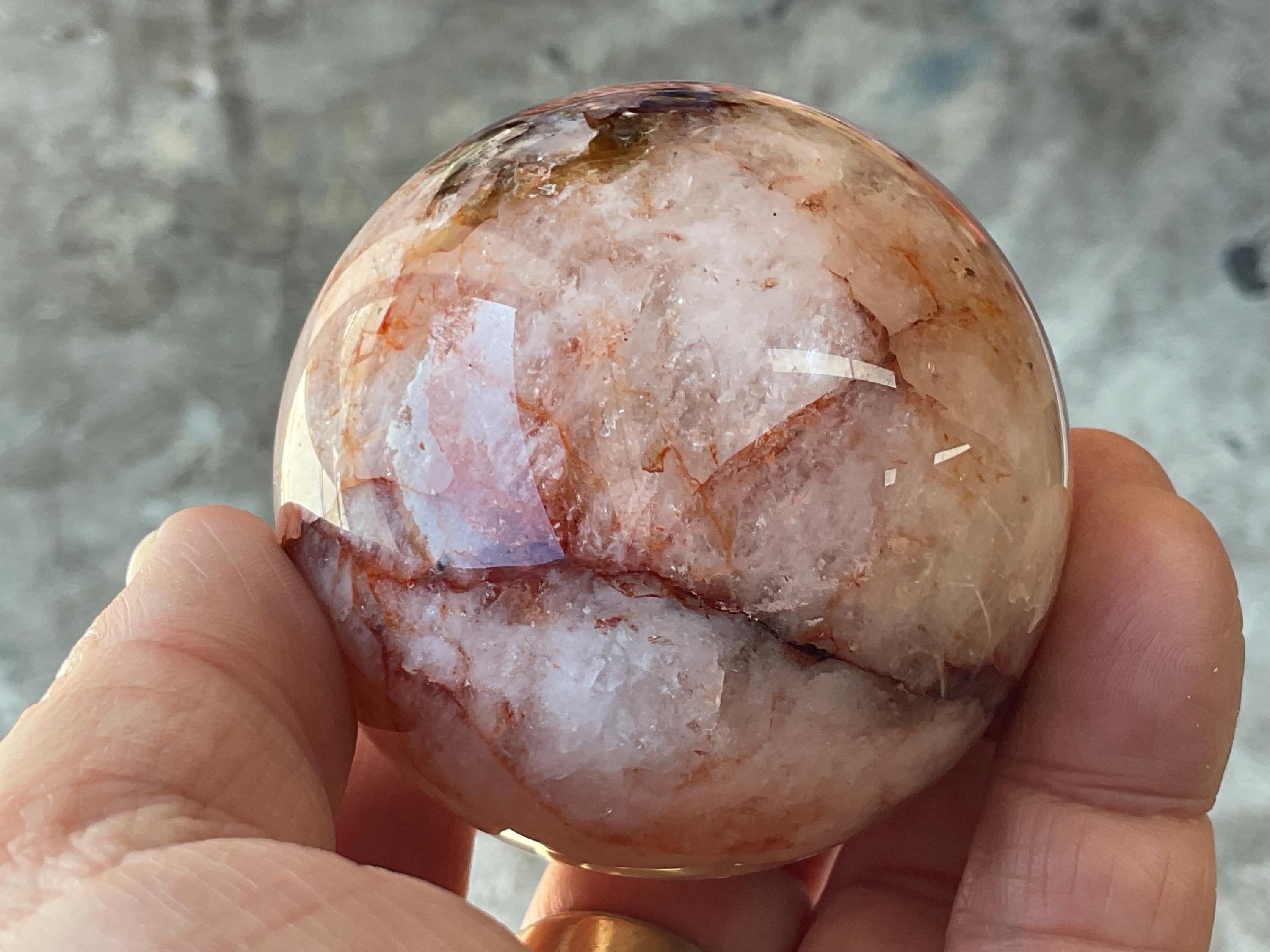 316g Fire Quartz (Hematite Quart) Sphere 2C