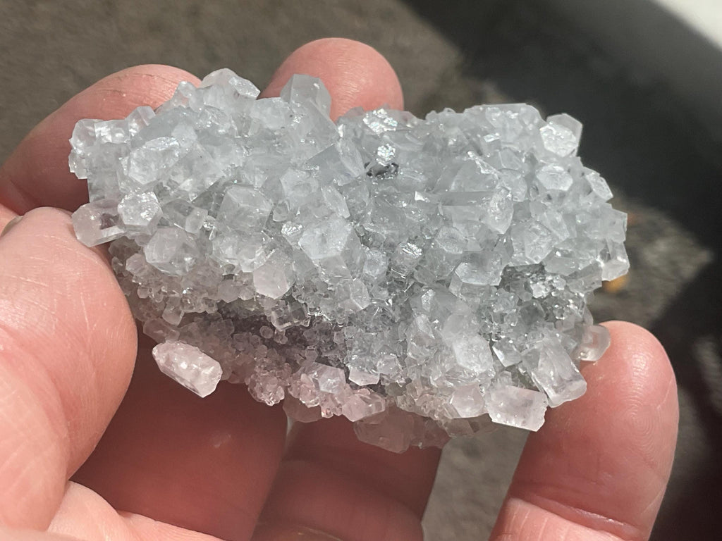 86g Clear Columnar Calcite with Quartz Specimen 1C from Fujian, China