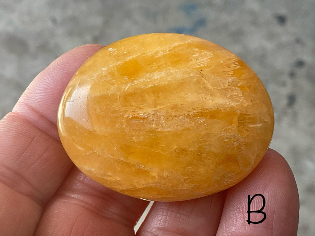 38g “Orange Fire” Calcite Palmstone Group 1