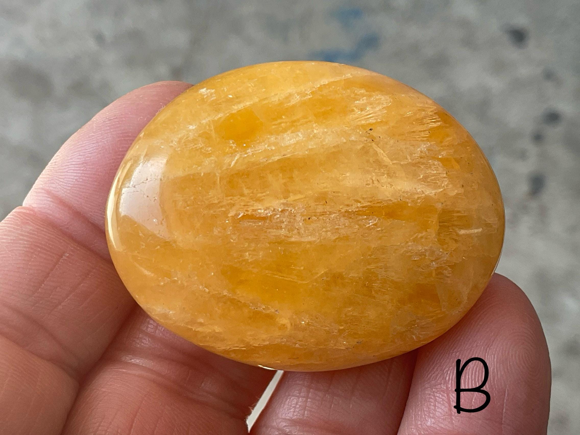 38g “Orange Fire” Calcite Palmstone Group 1