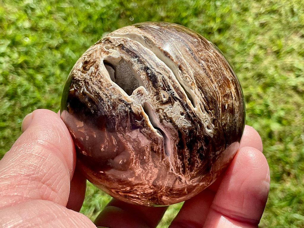 338g Dark Chocolate Calcite Sphere B