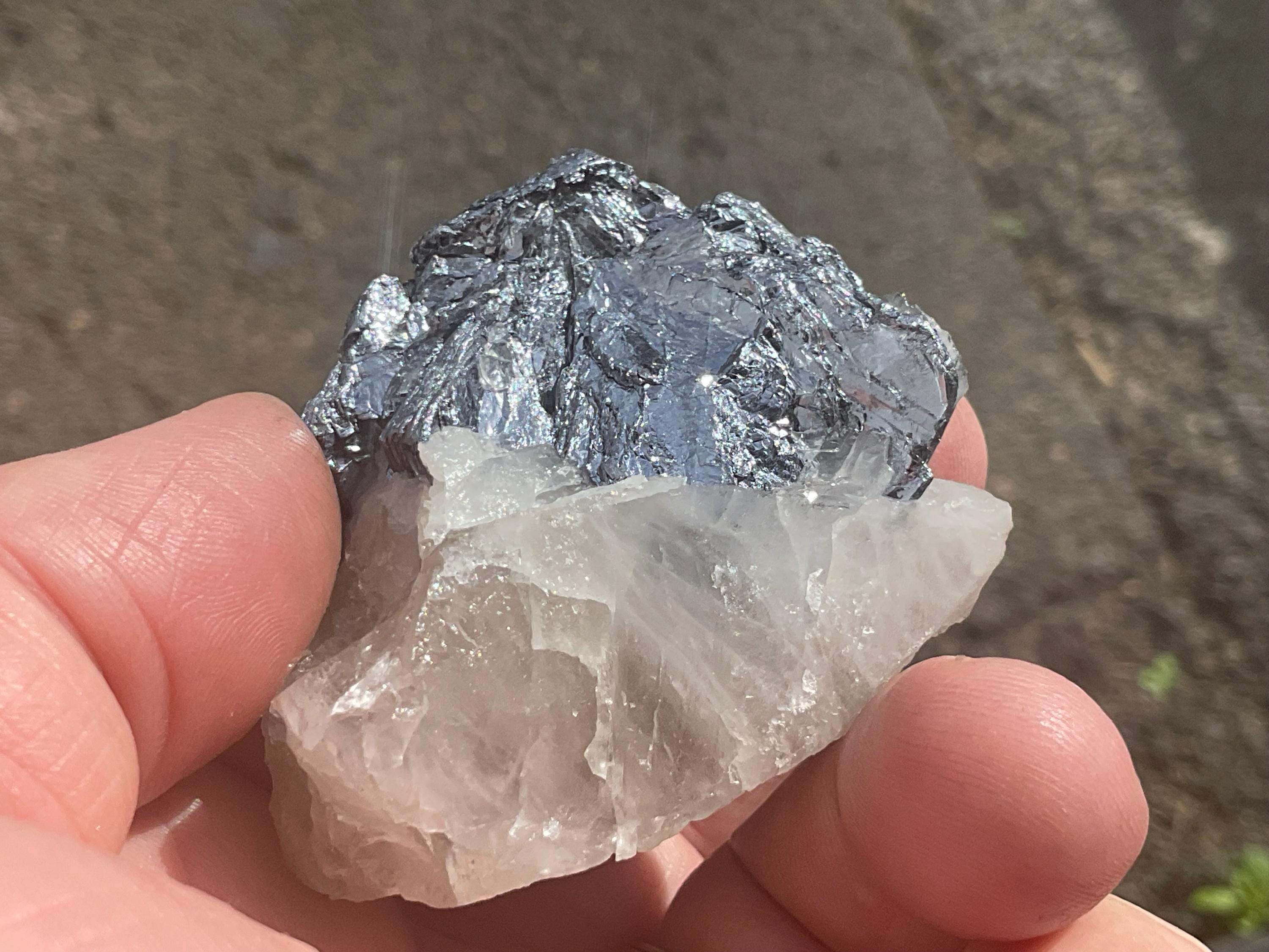 110g Australian Molybdenite on Quartz Specimen 1A