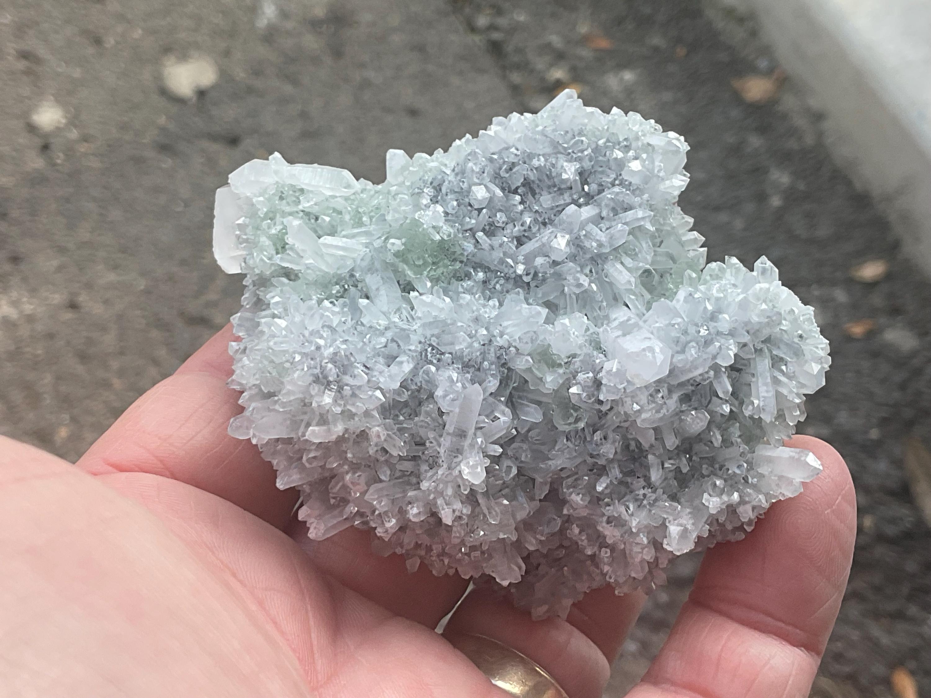 148g Clear Columnar Calcite with Quartz and Fluorite from Fujian, China