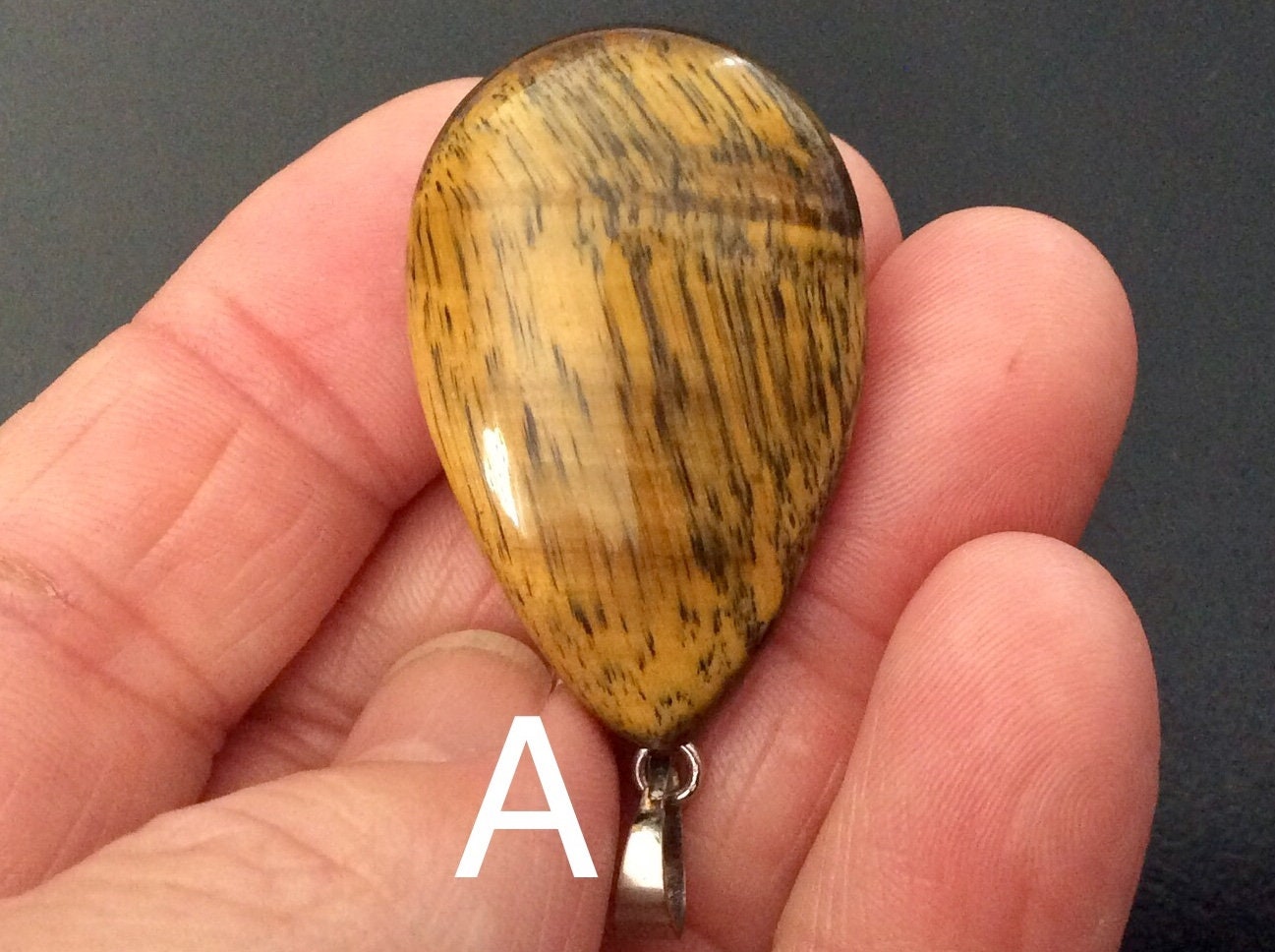 Tiger Eye Pendant Group 4 - Teardrop/Heart