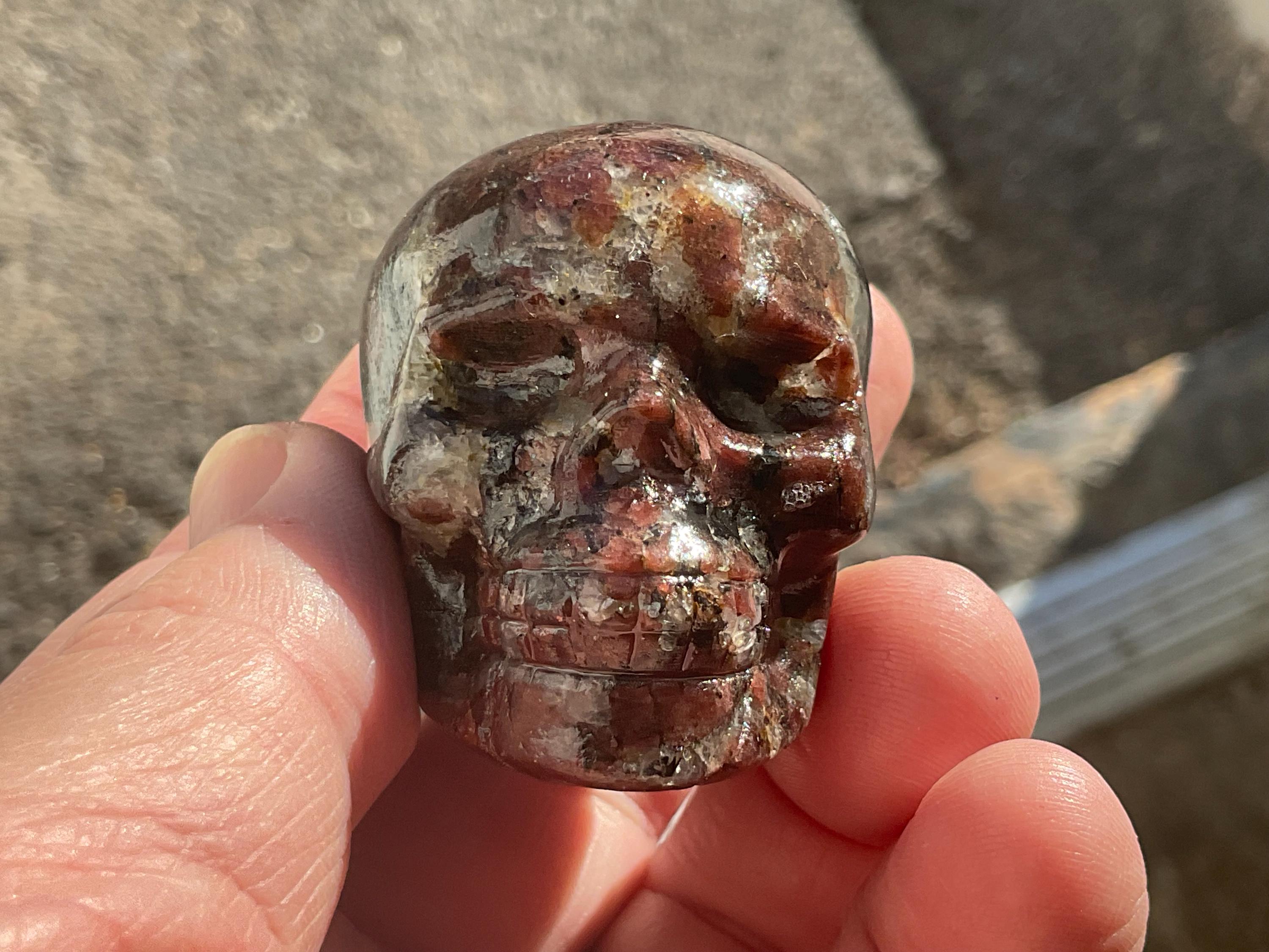 124g Garnet in Matrix Skull B