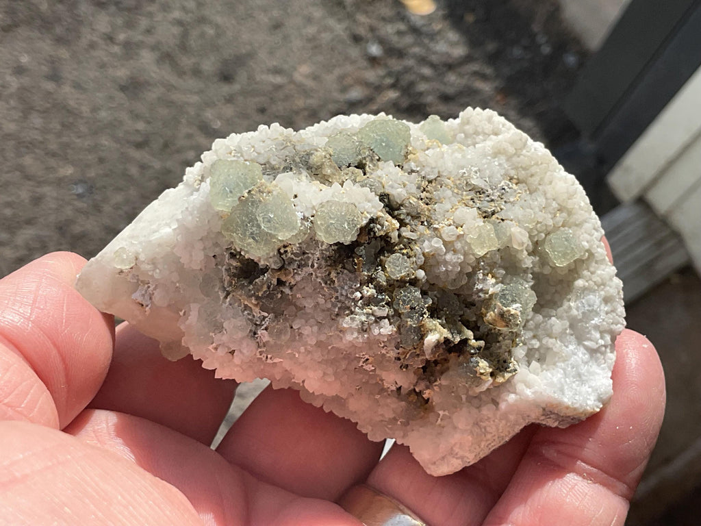 174g Fluorite on Candle Quartz Specimen 2B from Inner Mongolia