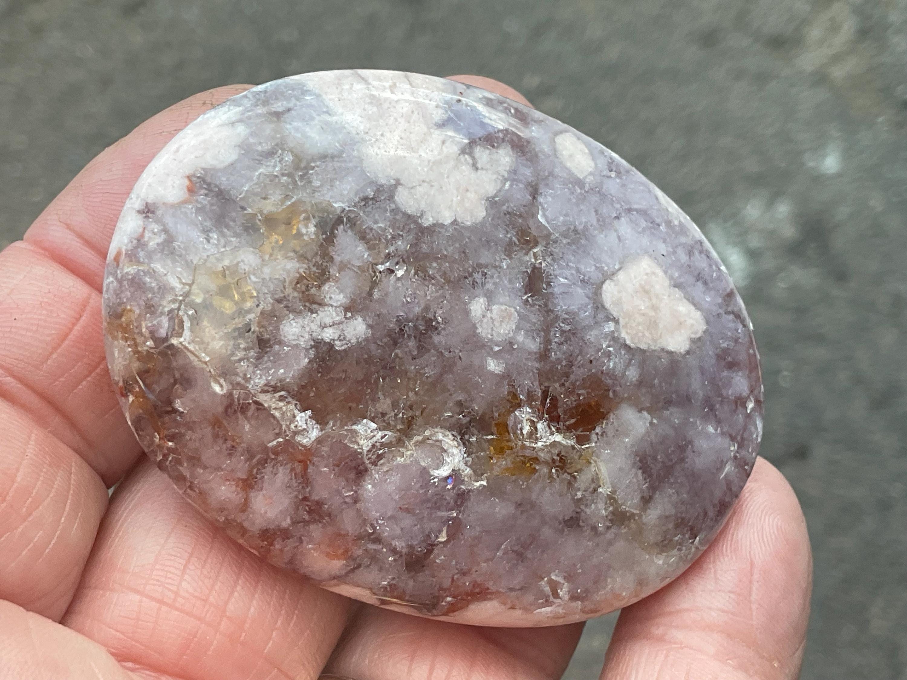 68g Flower Agate Palmstone C