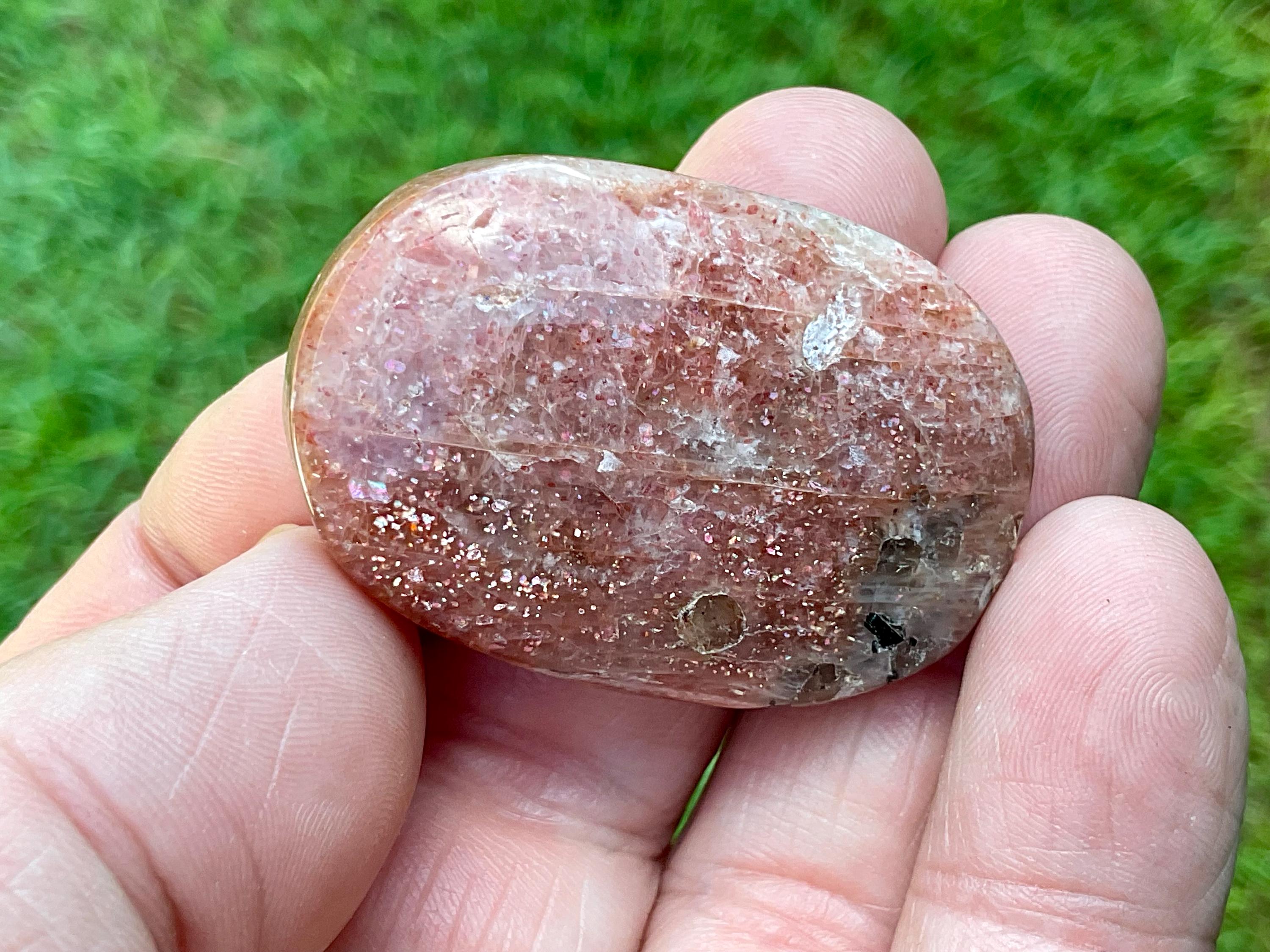 25g Golden Strawberry Sunstone Cabochon 3C