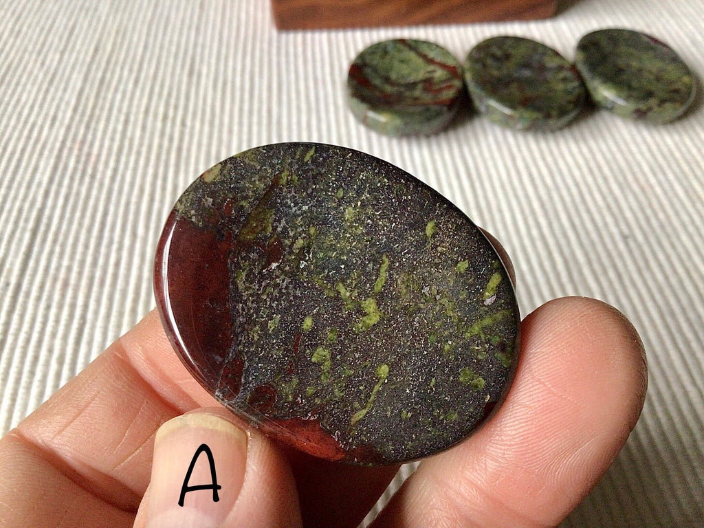 Dragon Blood Jasper Thumb Stone/Worry Stone Group 6