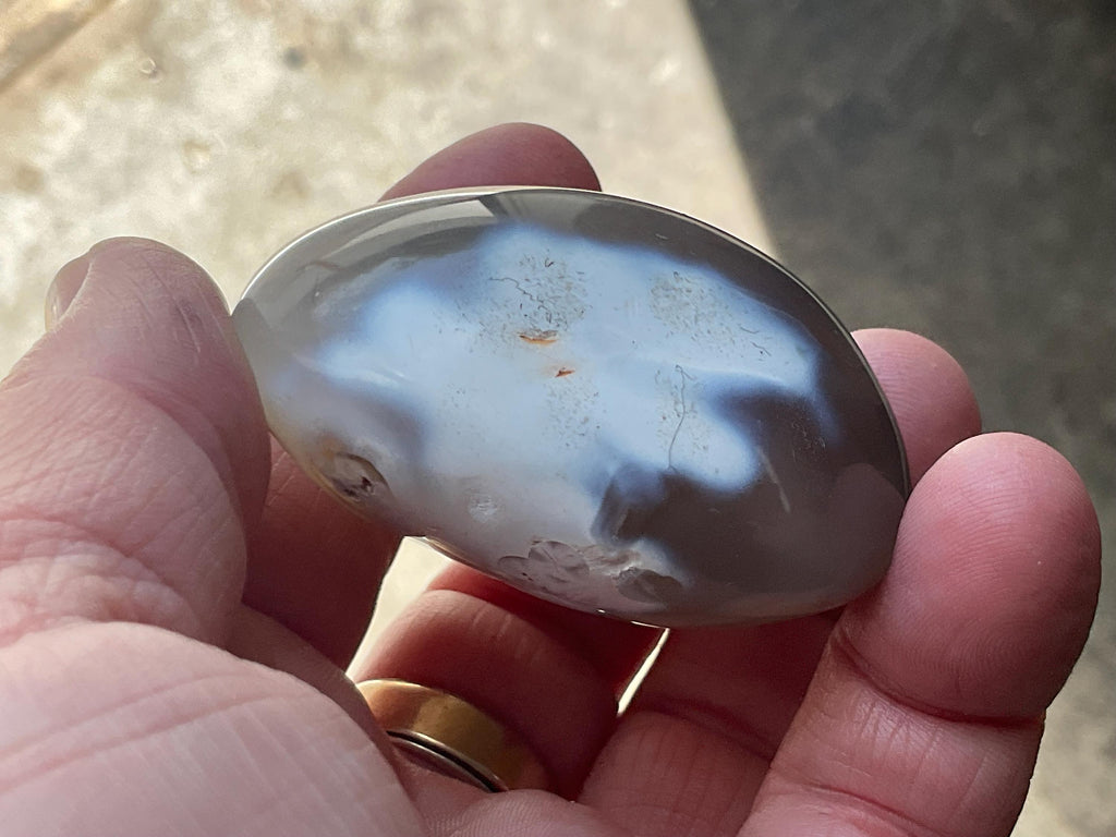 102g Orca Agate Palmstone 9B