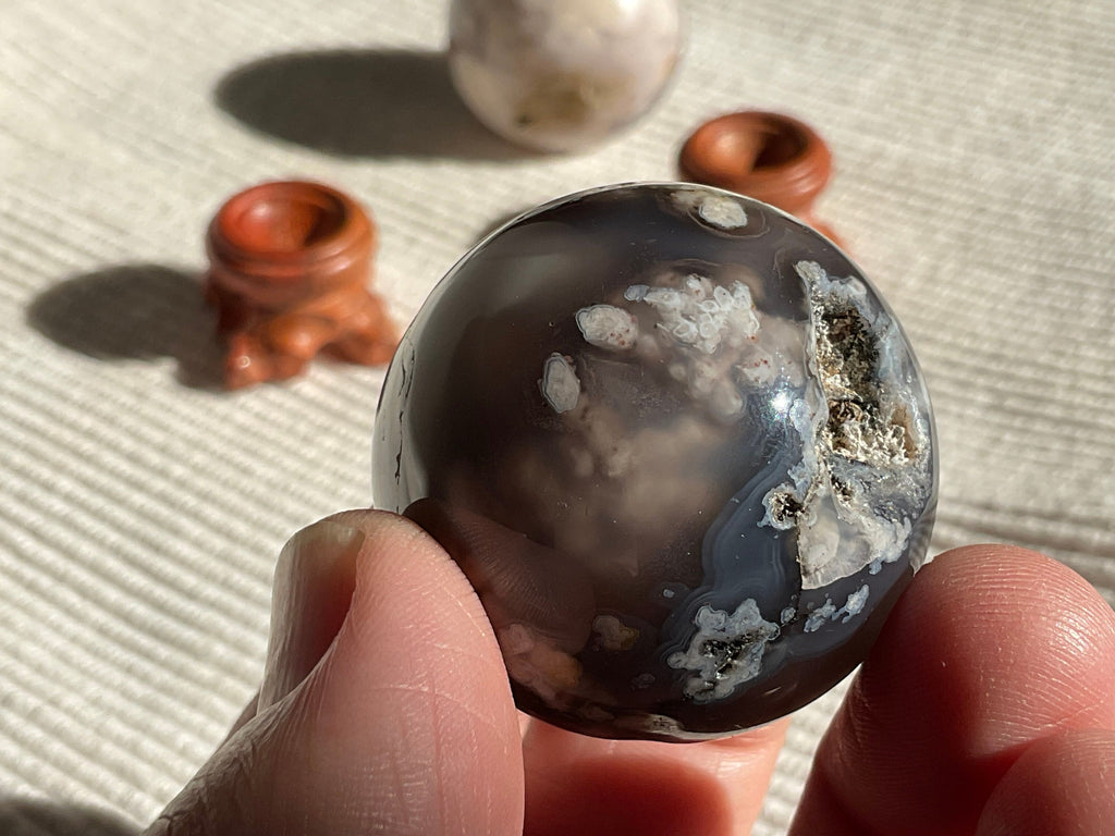 Flower Agate Sphere 1B