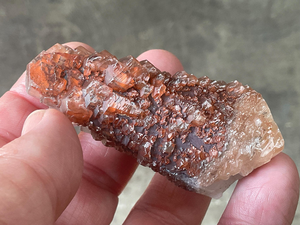 64g “Red Pagoda” Calcite Specimen 7B from Hubei, China