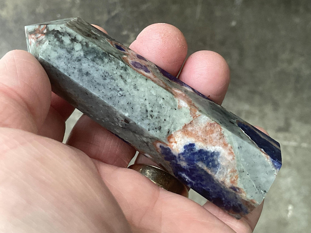 104g Sodalite with Sunstone Generator 4B