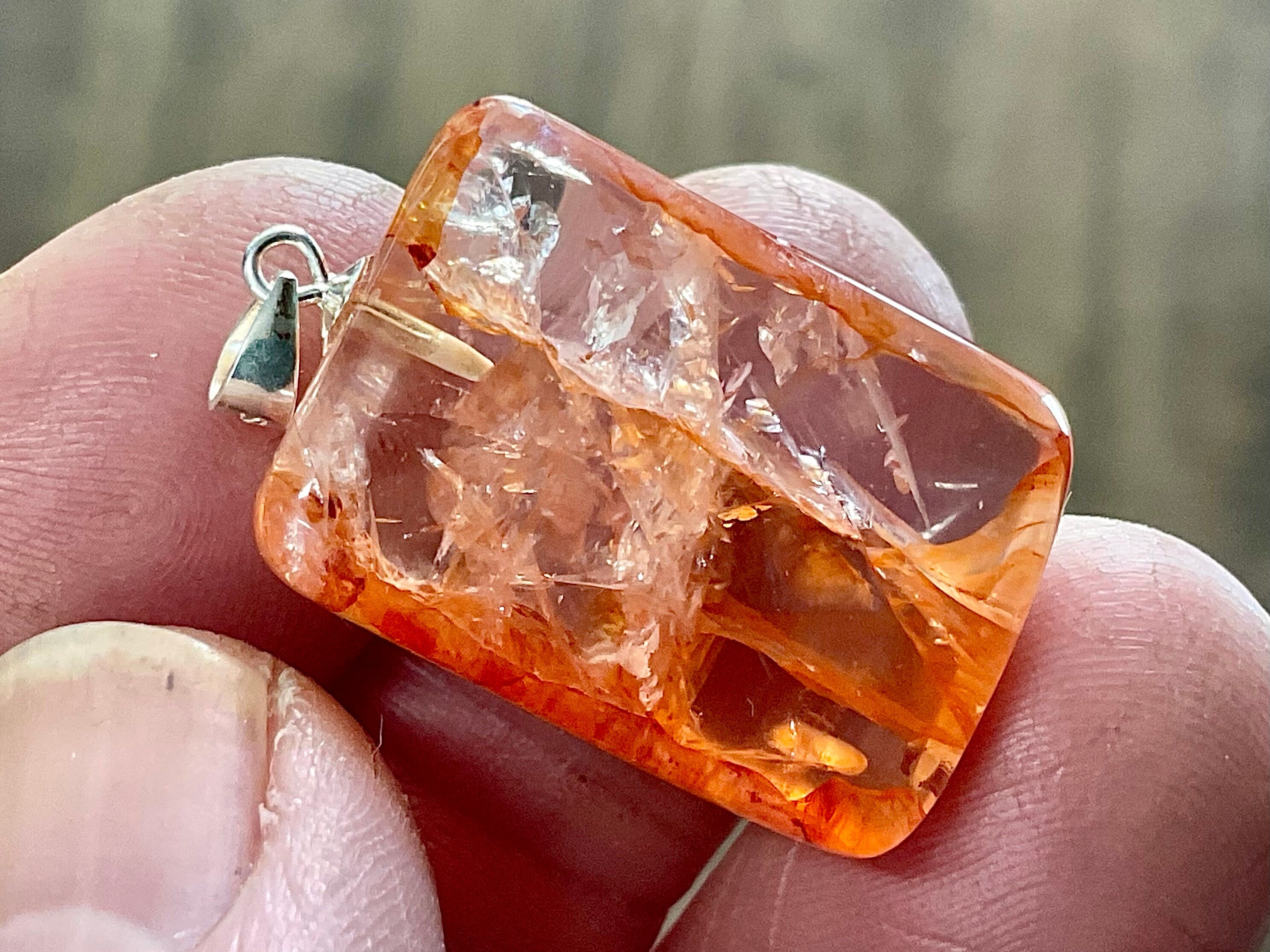 Fire Quartz Pillow Cabochon 3B