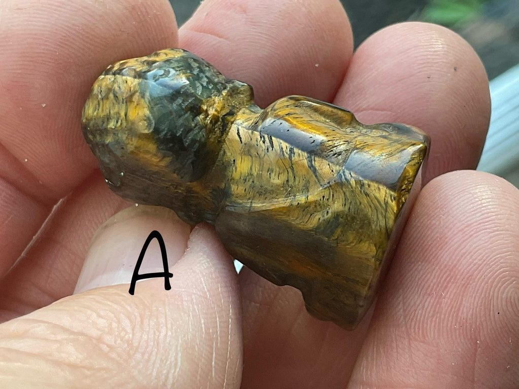 Small Tiger Eye Buddha Carvings