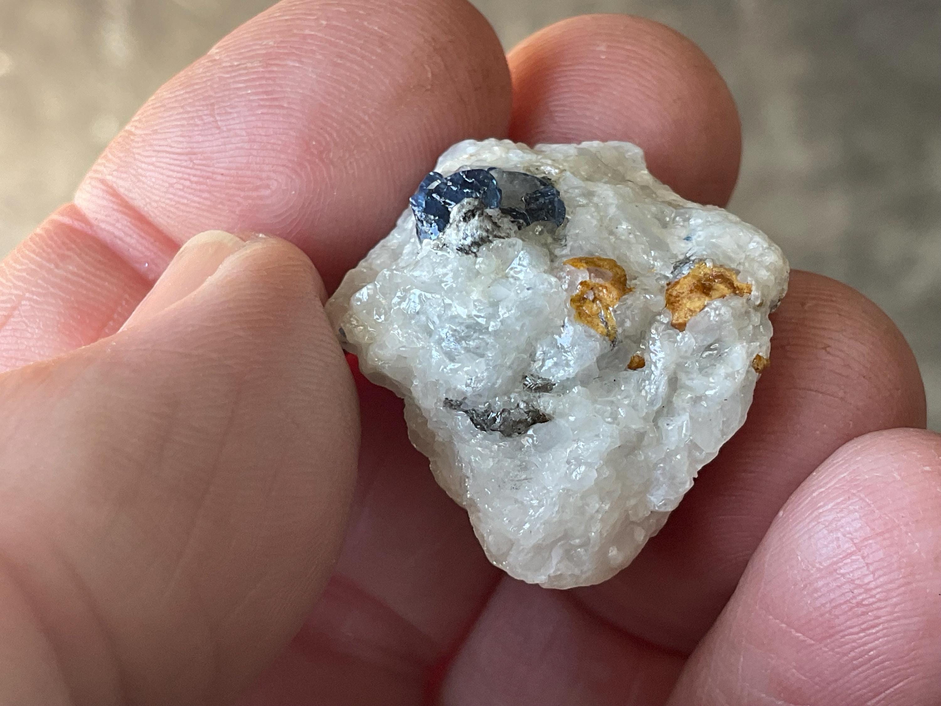 10g Natural Blue Spinel and Mica on Matrix from Pakistan Specimen 3