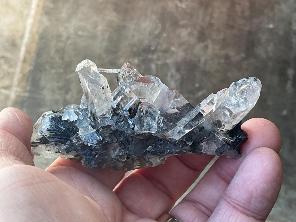 88g Specularite on Quartz Cluster 1B from Inner Mongolia