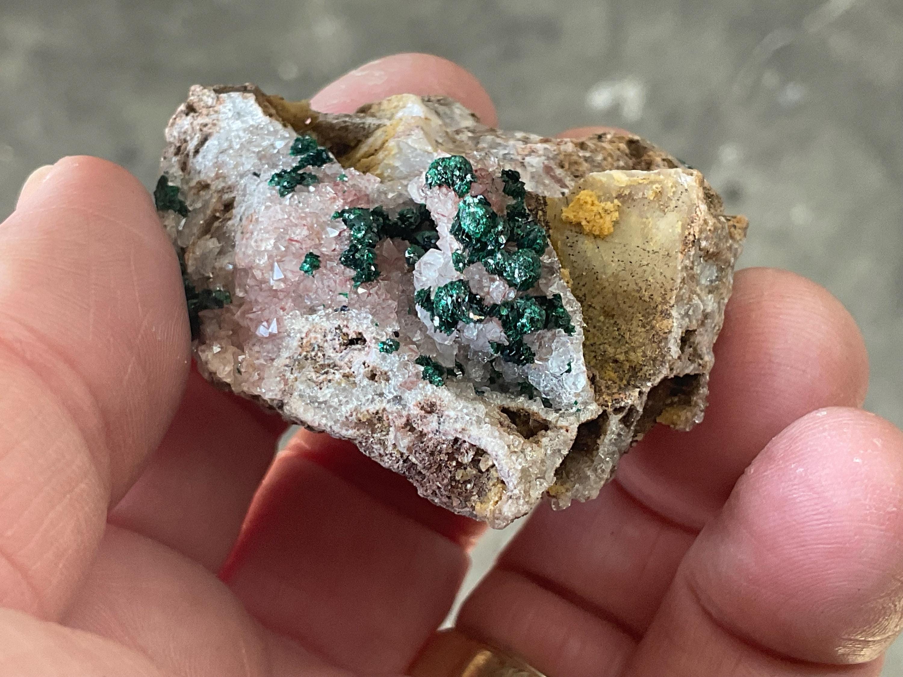38g Botryoidal Malachite on Quartz Specimen A