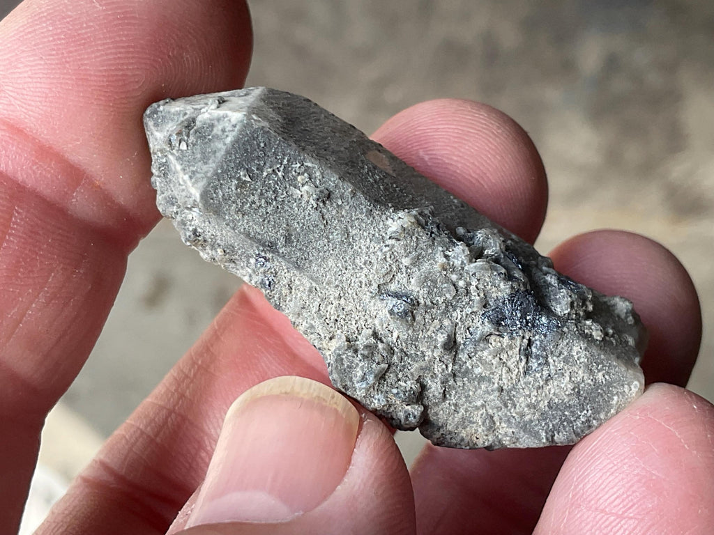 16g Molybdenite on Quartz Point Specimen 1B from Deepwater, Australia