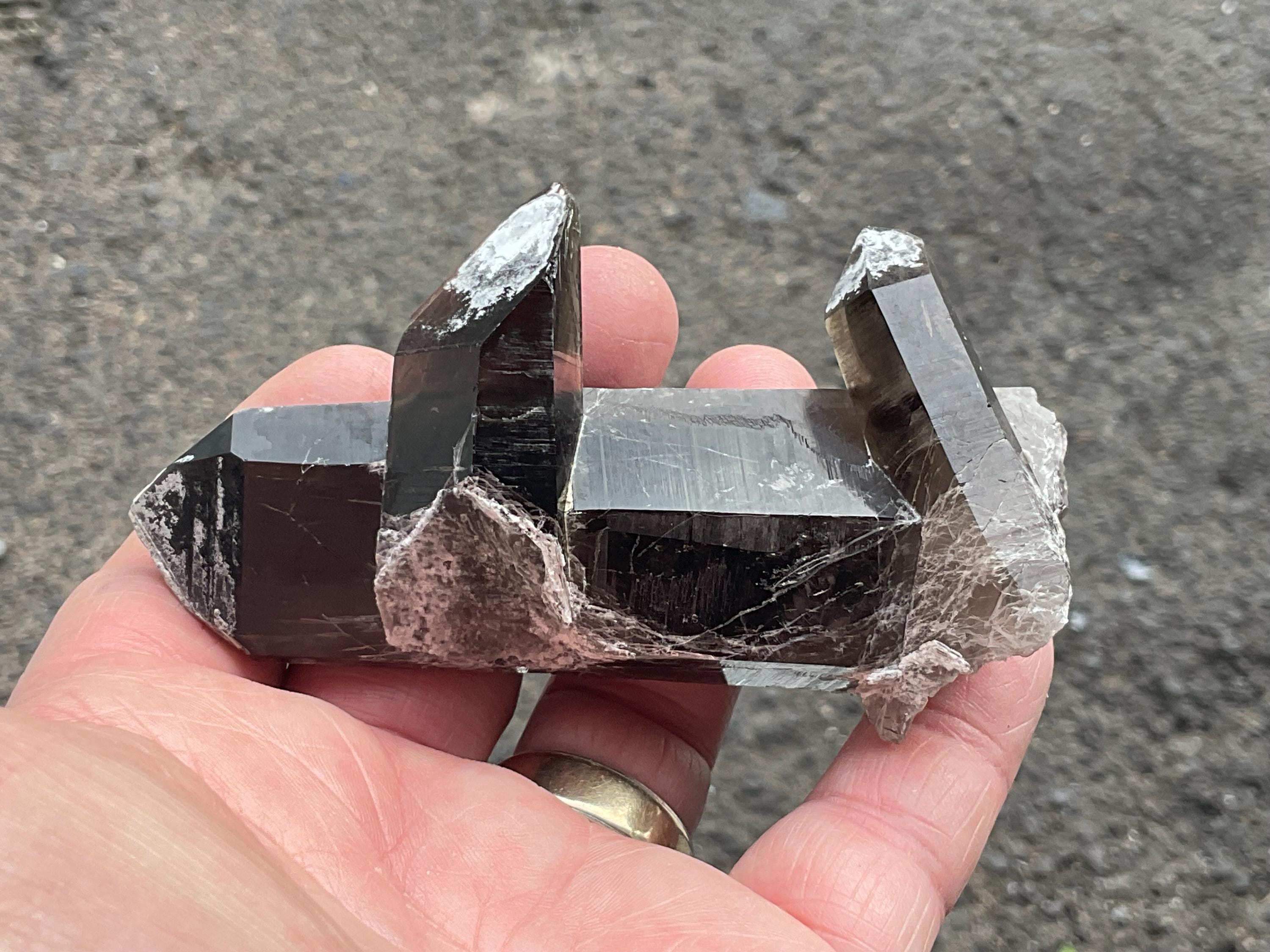 136g Smokey Quartz + Specimen 4B from Inner Mongolia
