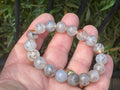 Agate “Spider Web” 10mm Bead Mala Bracelet D
