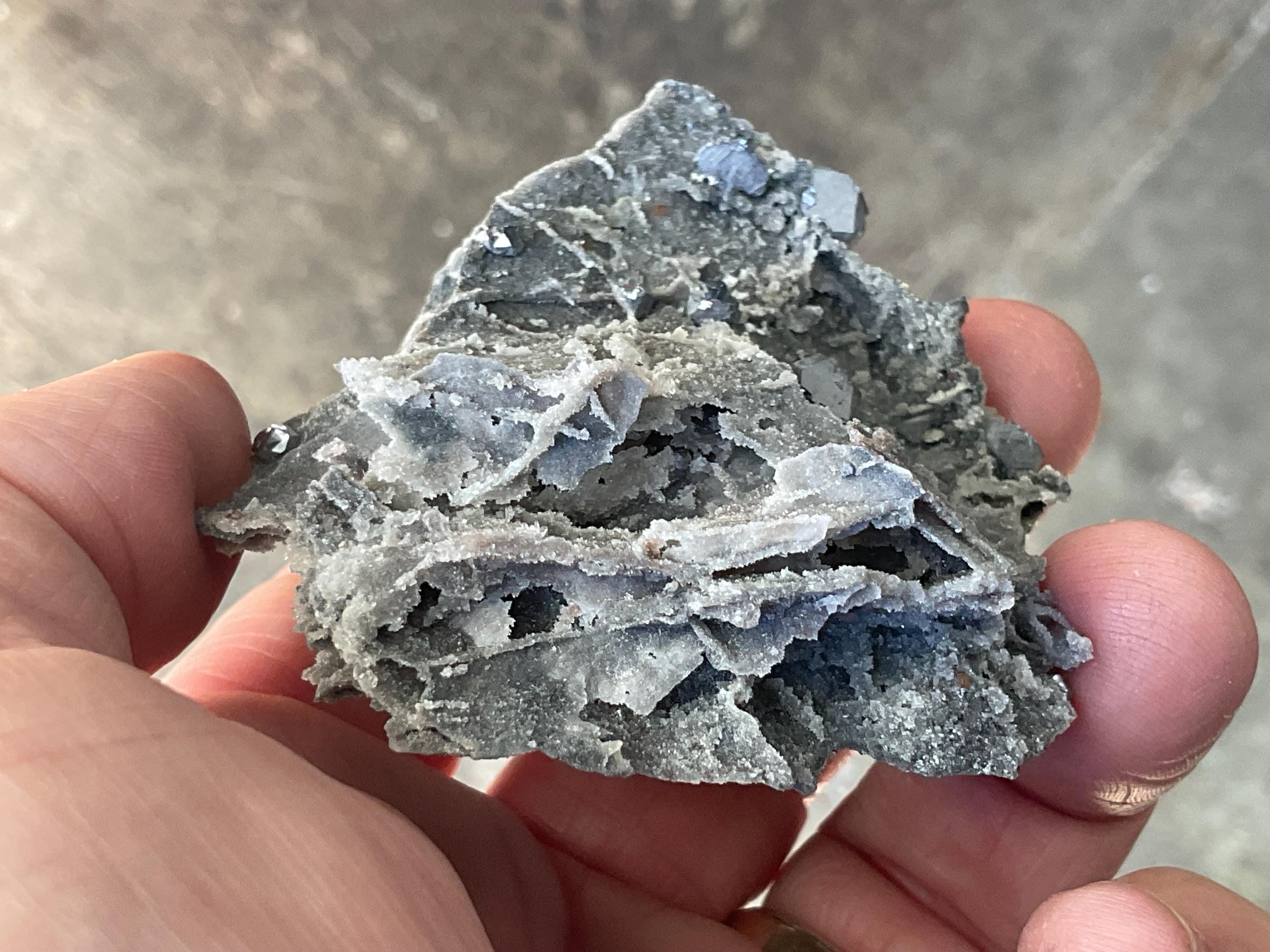 60g Sphalerite, Garnet, Galena Quartz Specimen 4A from Hunan, China