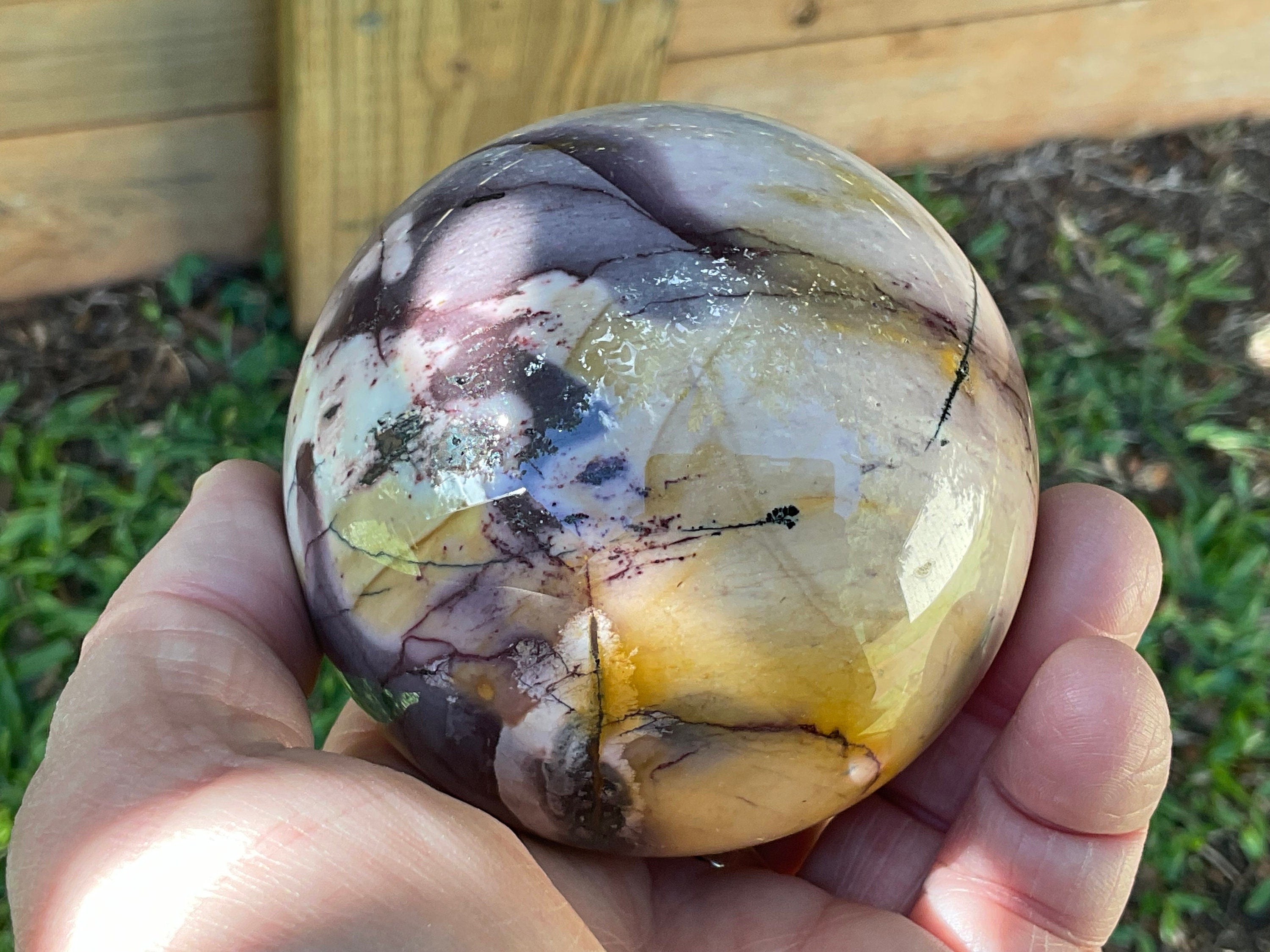 616g Mookaite Jasper Sphere 4C