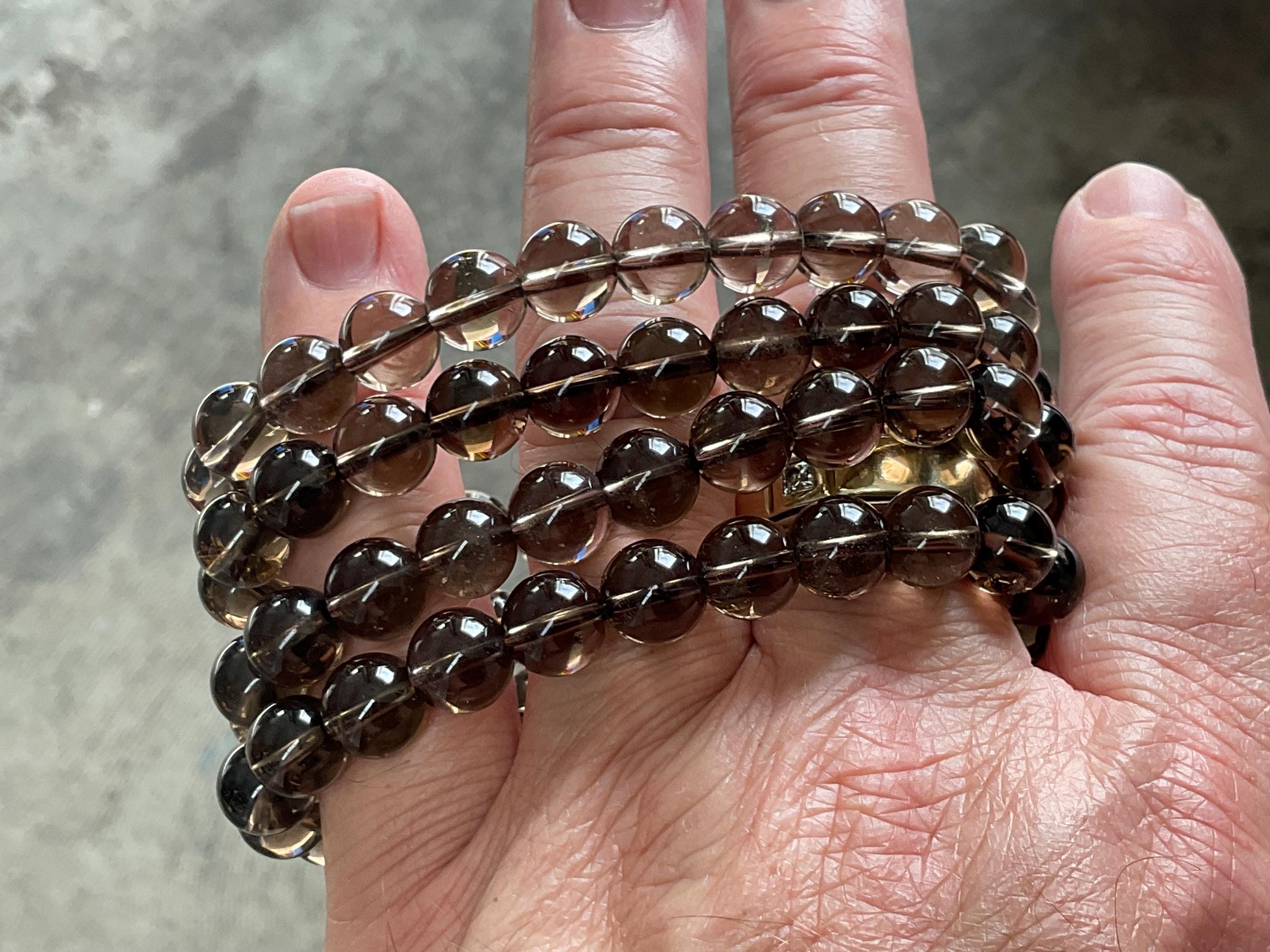 Smokey Quartz 8mm Bead Bracelet