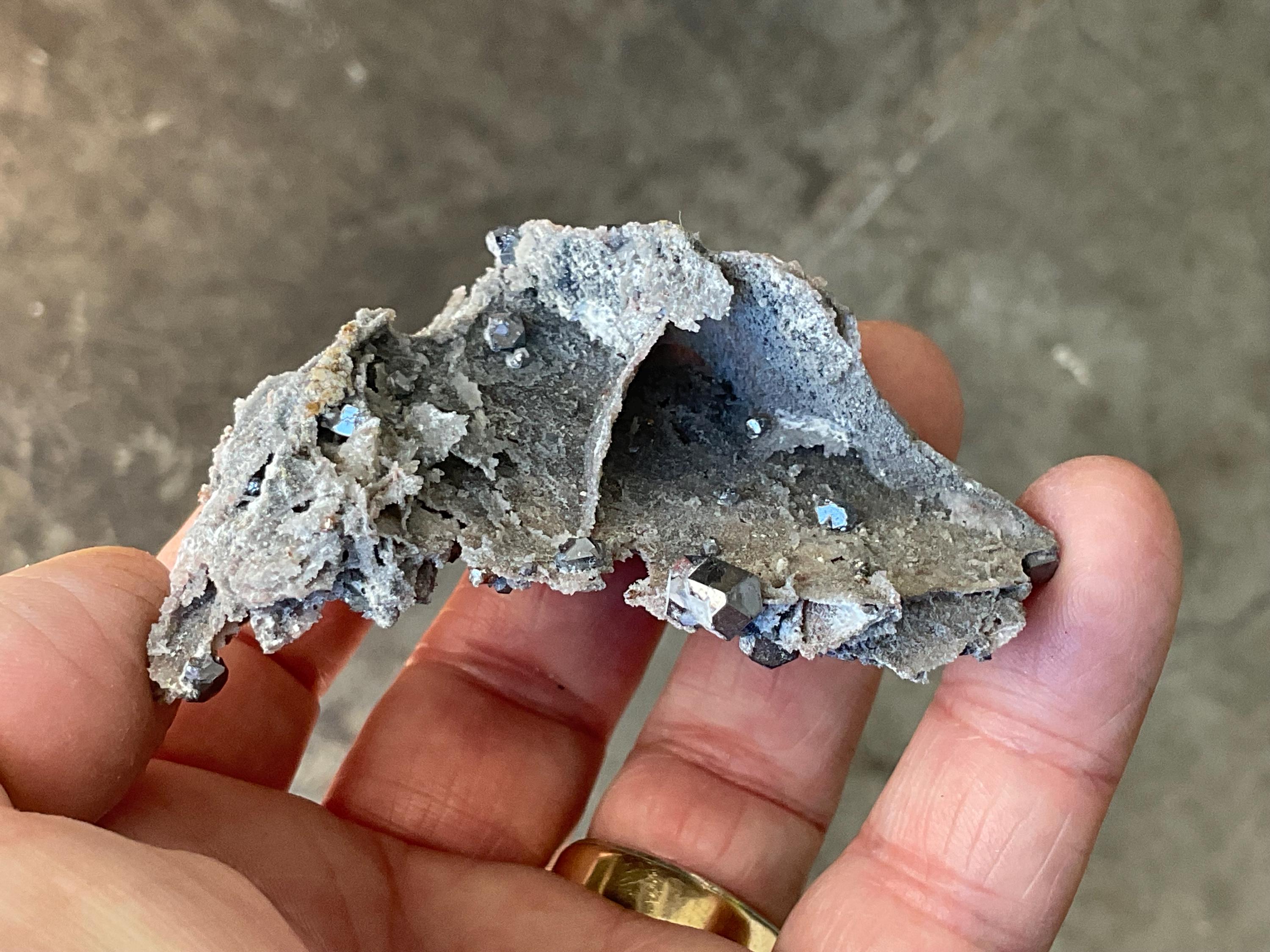48g Sphalerite, Garnet, Galena Quartz Specimen 3B from Hunan, China
