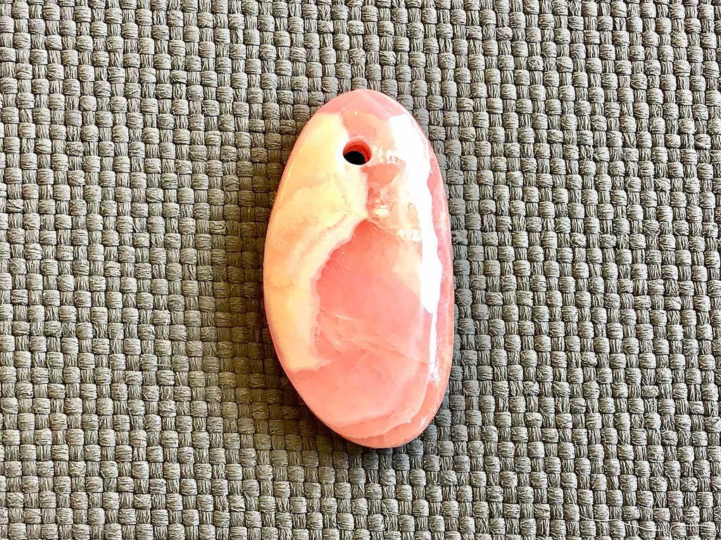 2g Rhodochrosite Drilled Pendant 2A