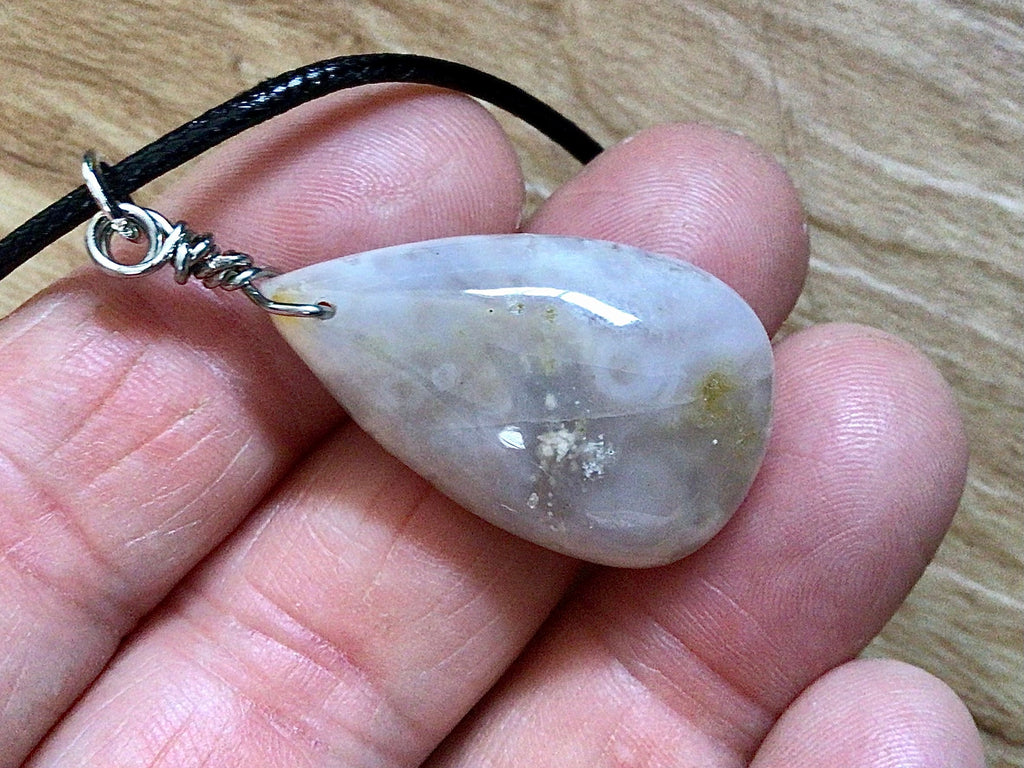 Flower Agate Pendant A