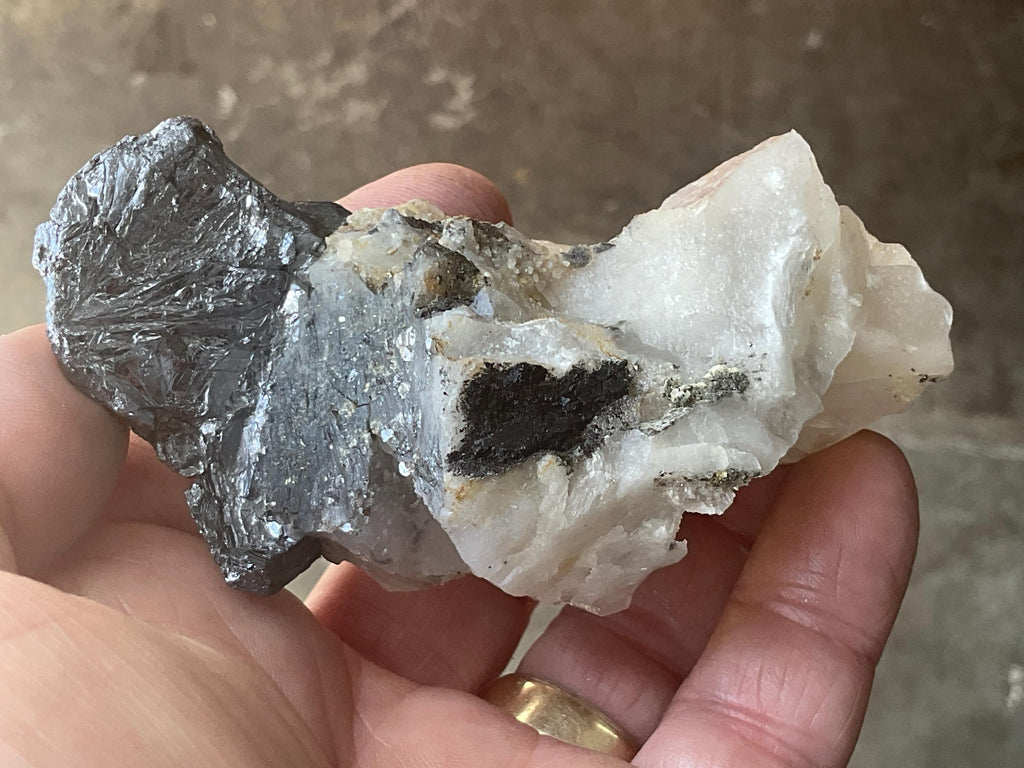114g Australian Molybdenite on Quartz Specimen 2B