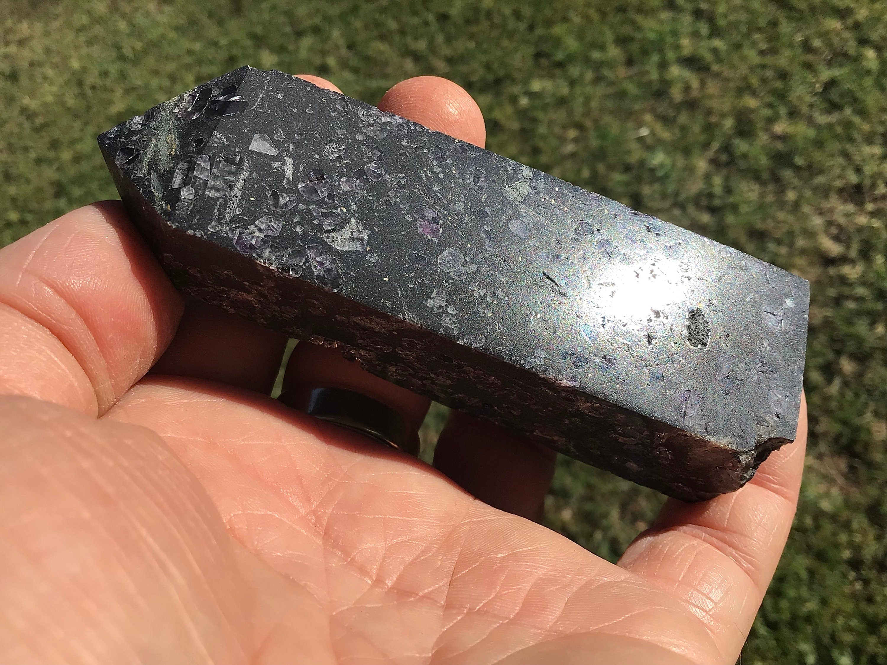 137g Sphalerite Generator with Lavender Fluorite with Clear Quartz 3A