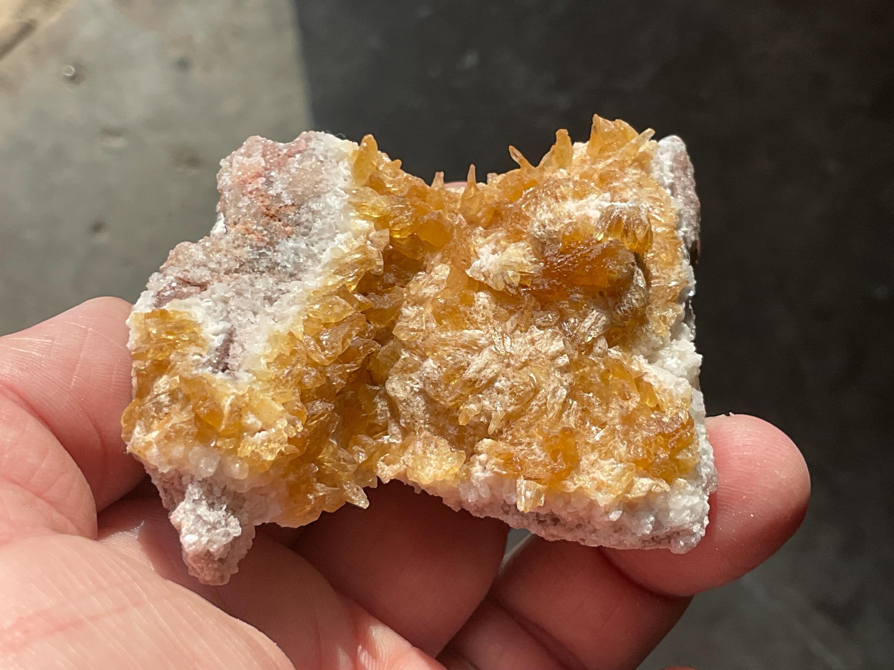 94g Amber Calcite Specimen 3B from Guizhou, China