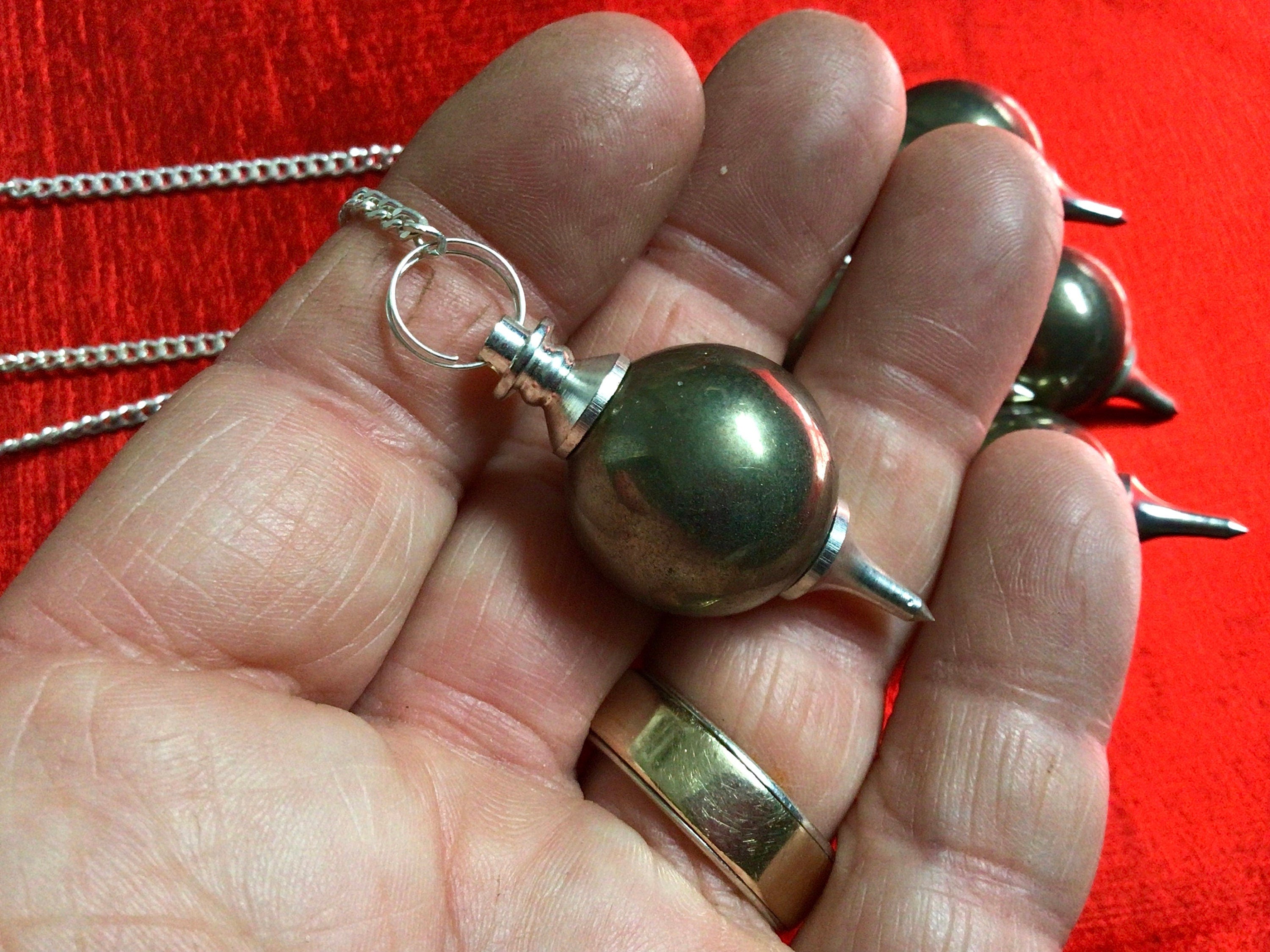 Round Pyrite Pendulum