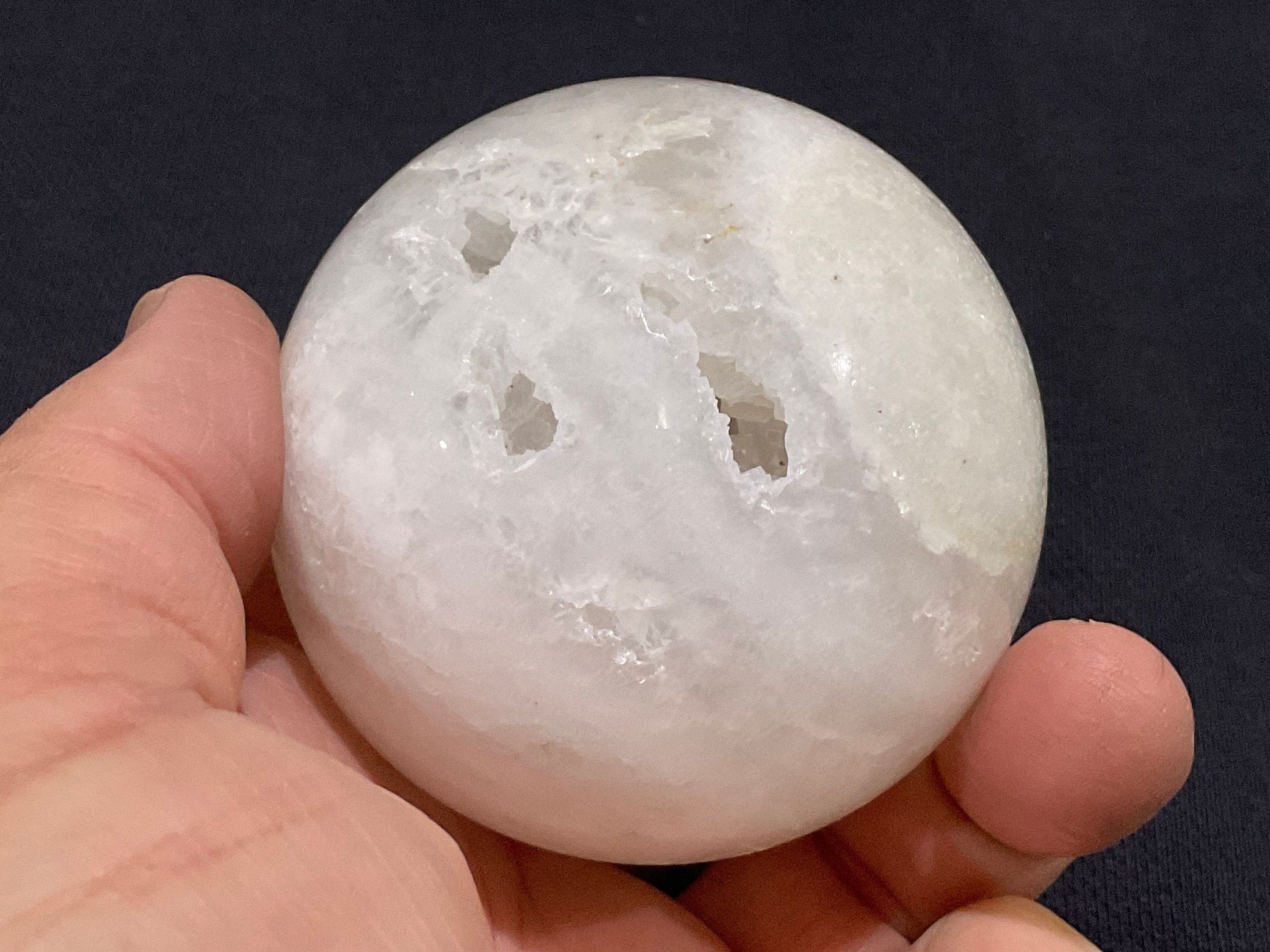 304g Clear Quartz Polished Hollow Sphere C