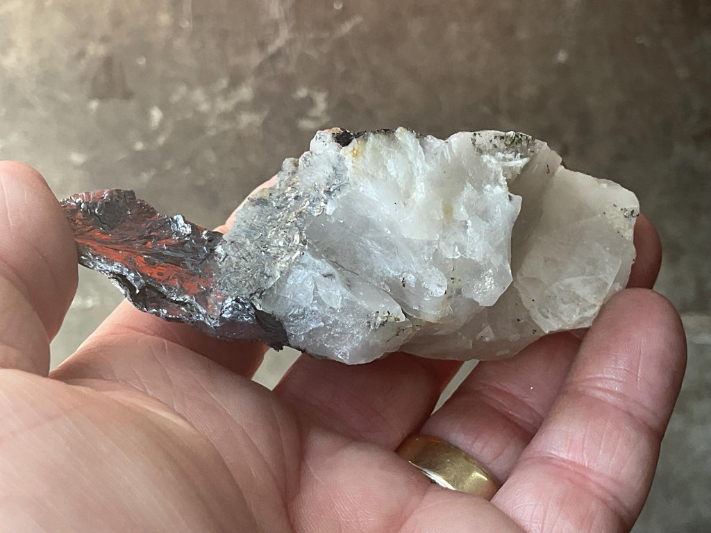 114g Australian Molybdenite on Quartz Specimen 2B
